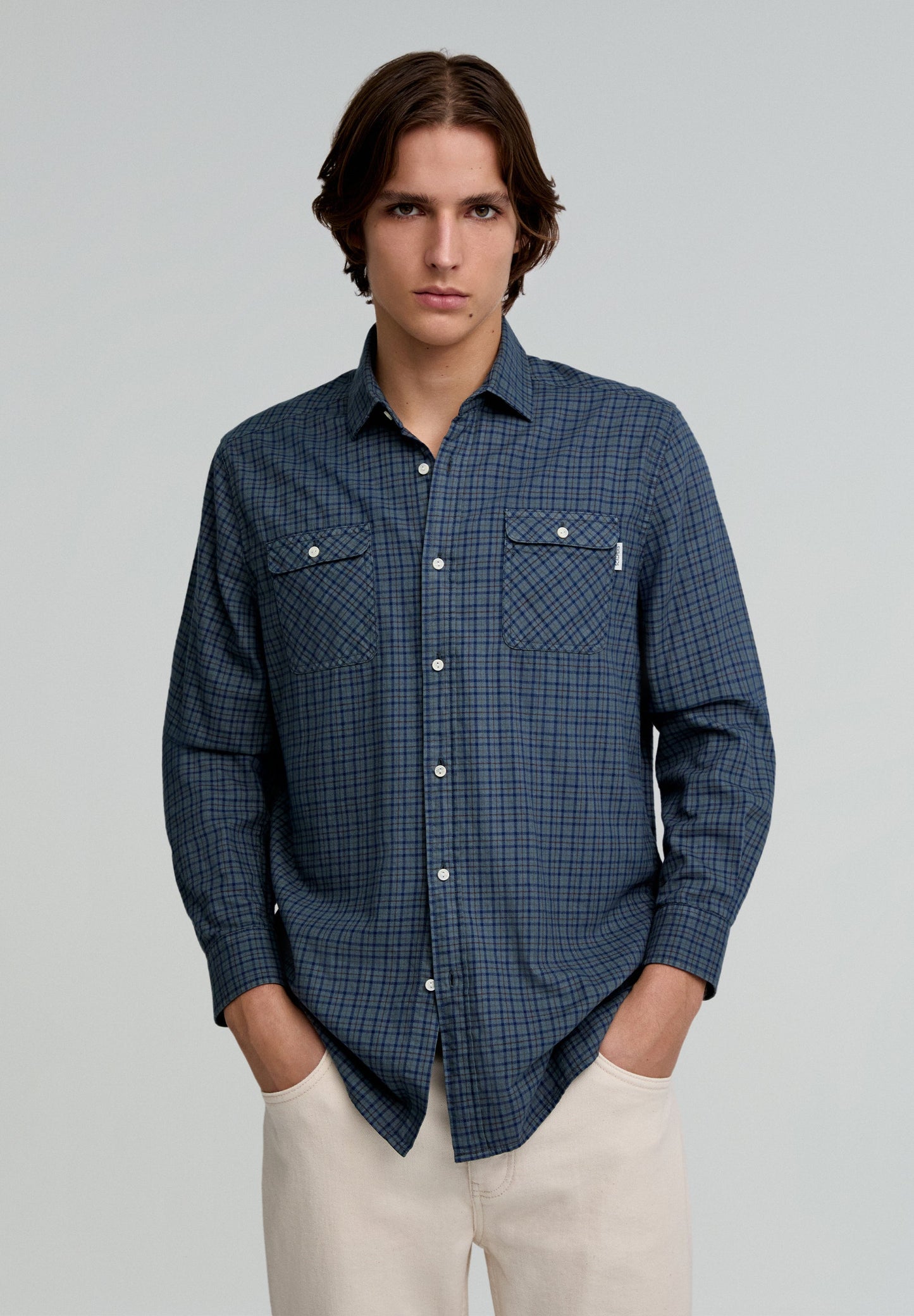 CHECK SHIRT WITH BUTTONED POCKETS