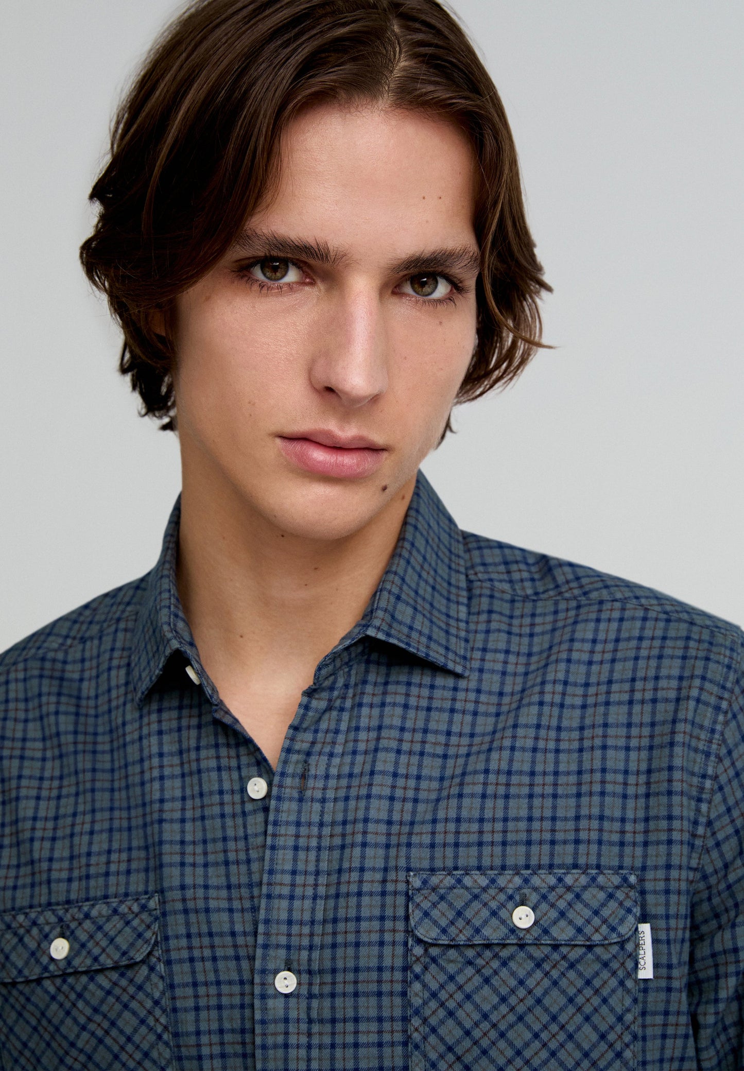 CHECK SHIRT WITH BUTTONED POCKETS