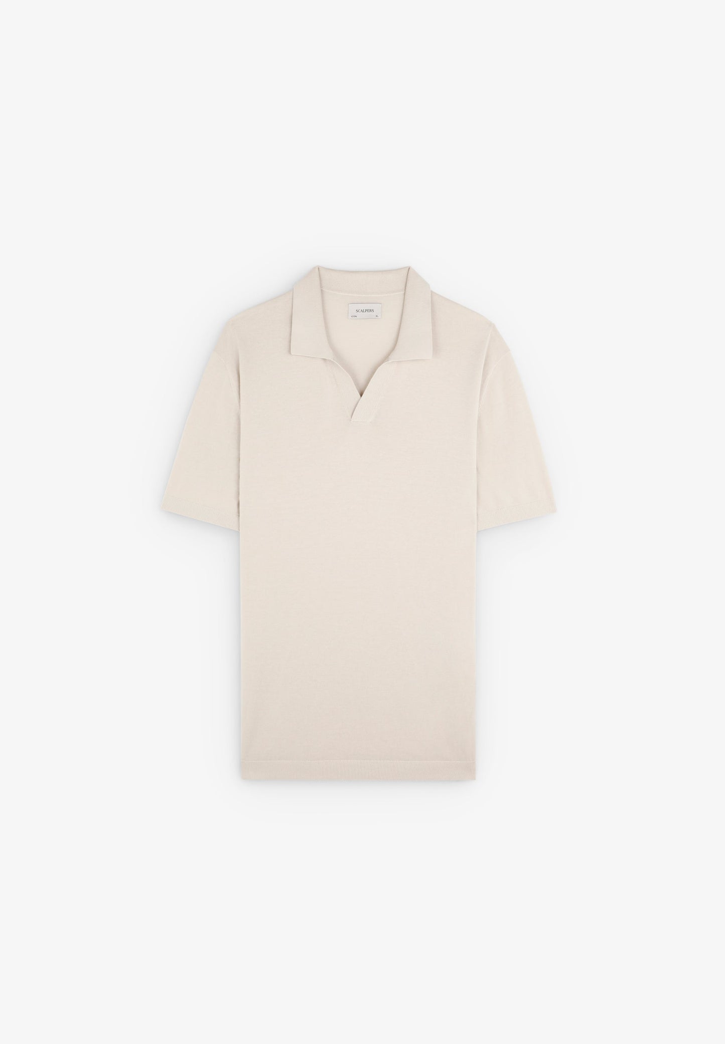 FINE-KNIT SKULL POLO SHIRT