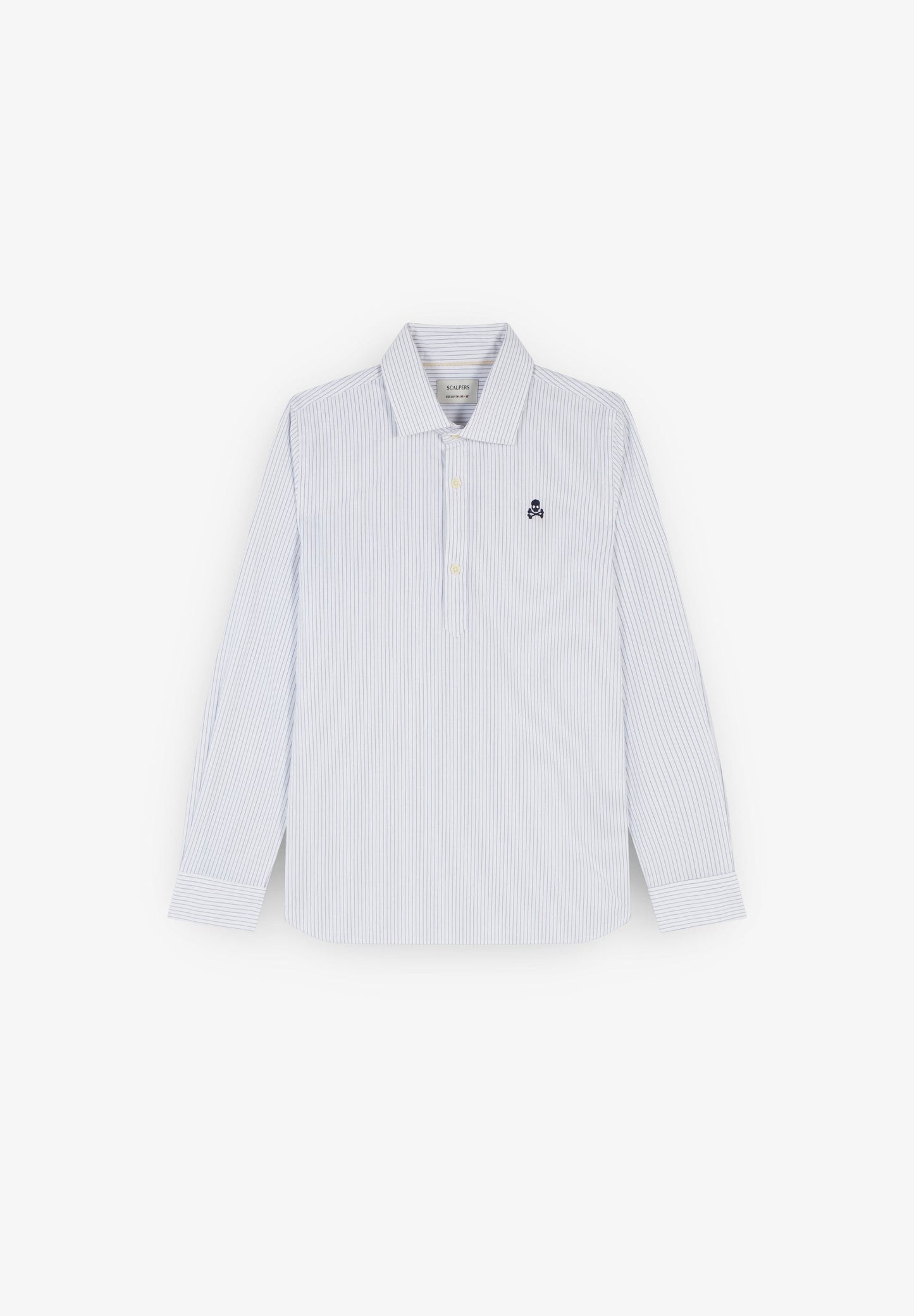 STRIPED POLO SHIRT WITH CONTRAST SKULL