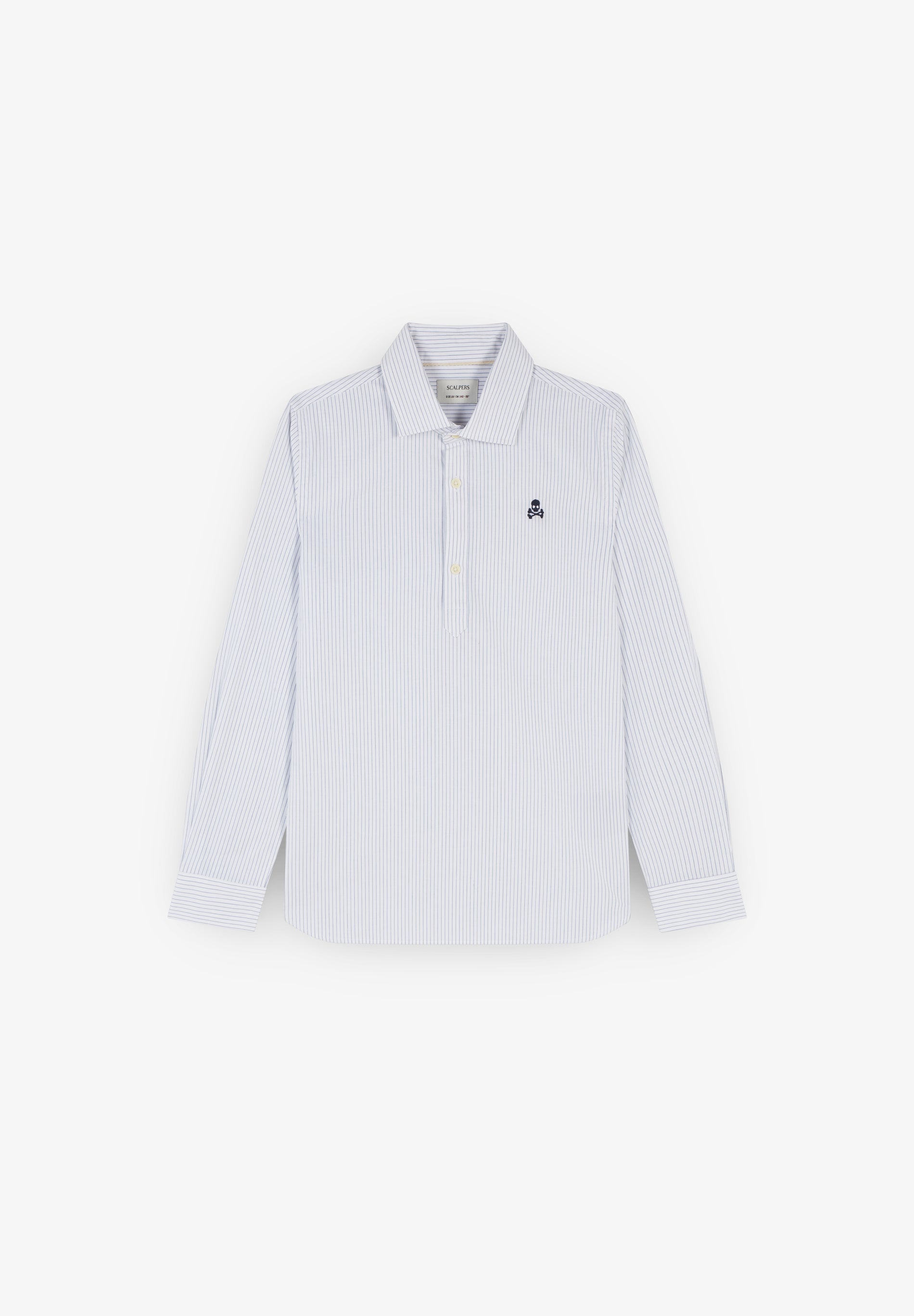 STRIPED POLO SHIRT WITH CONTRAST SKULL