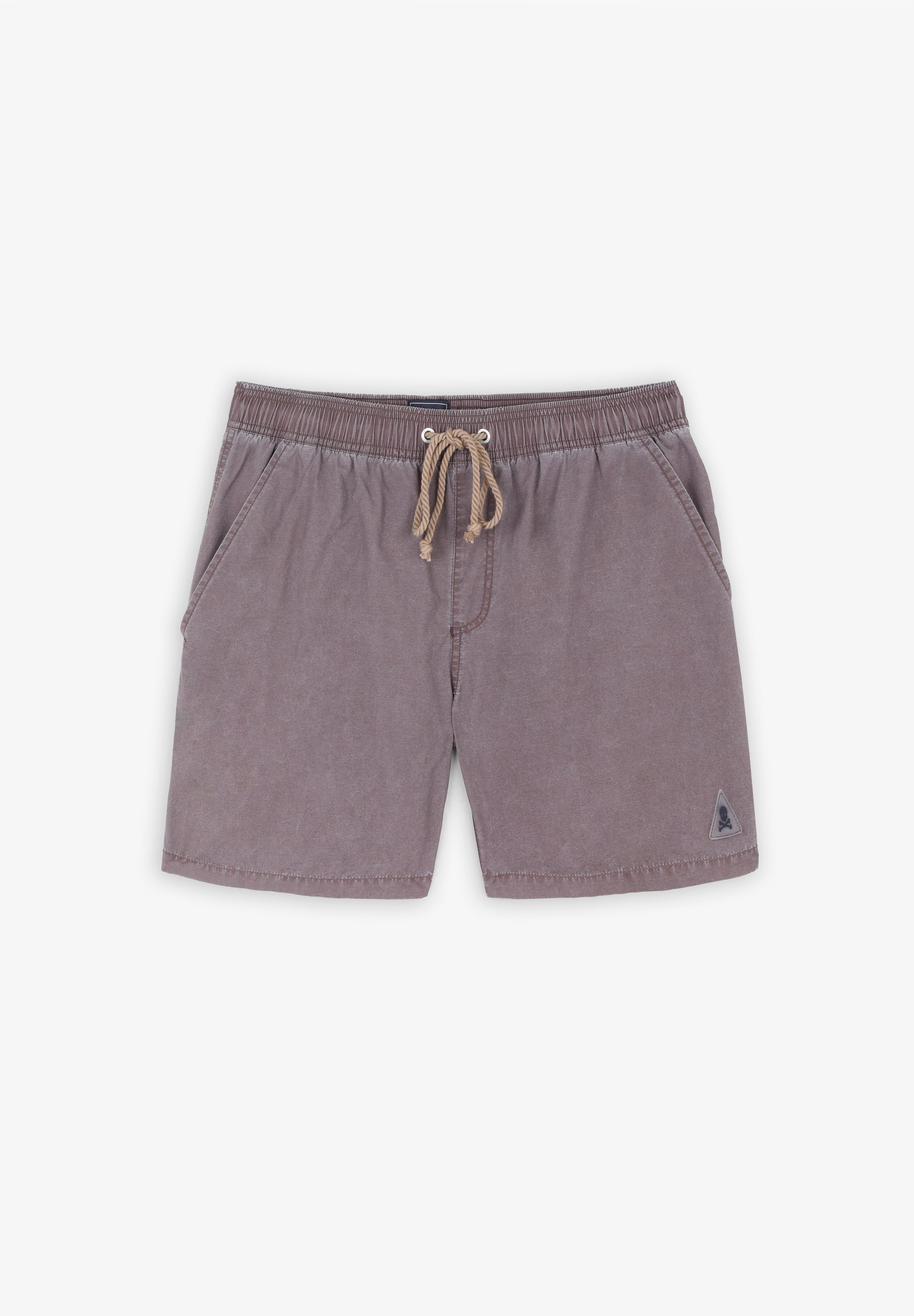 FADED SWIMMING TRUNKS WITH EMBROIDERED SKULL