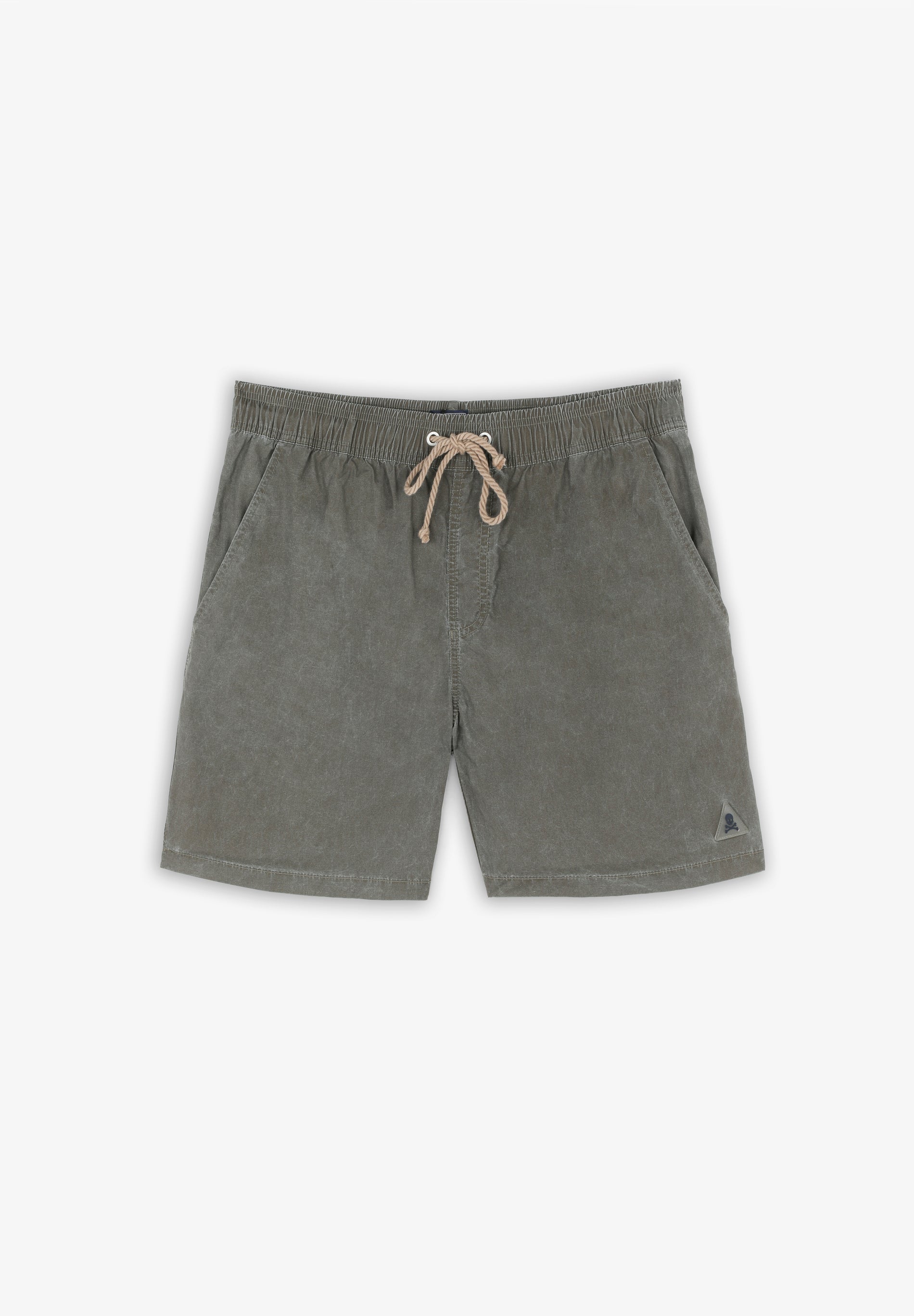 FADED SWIMMING TRUNKS WITH EMBROIDERED SKULL