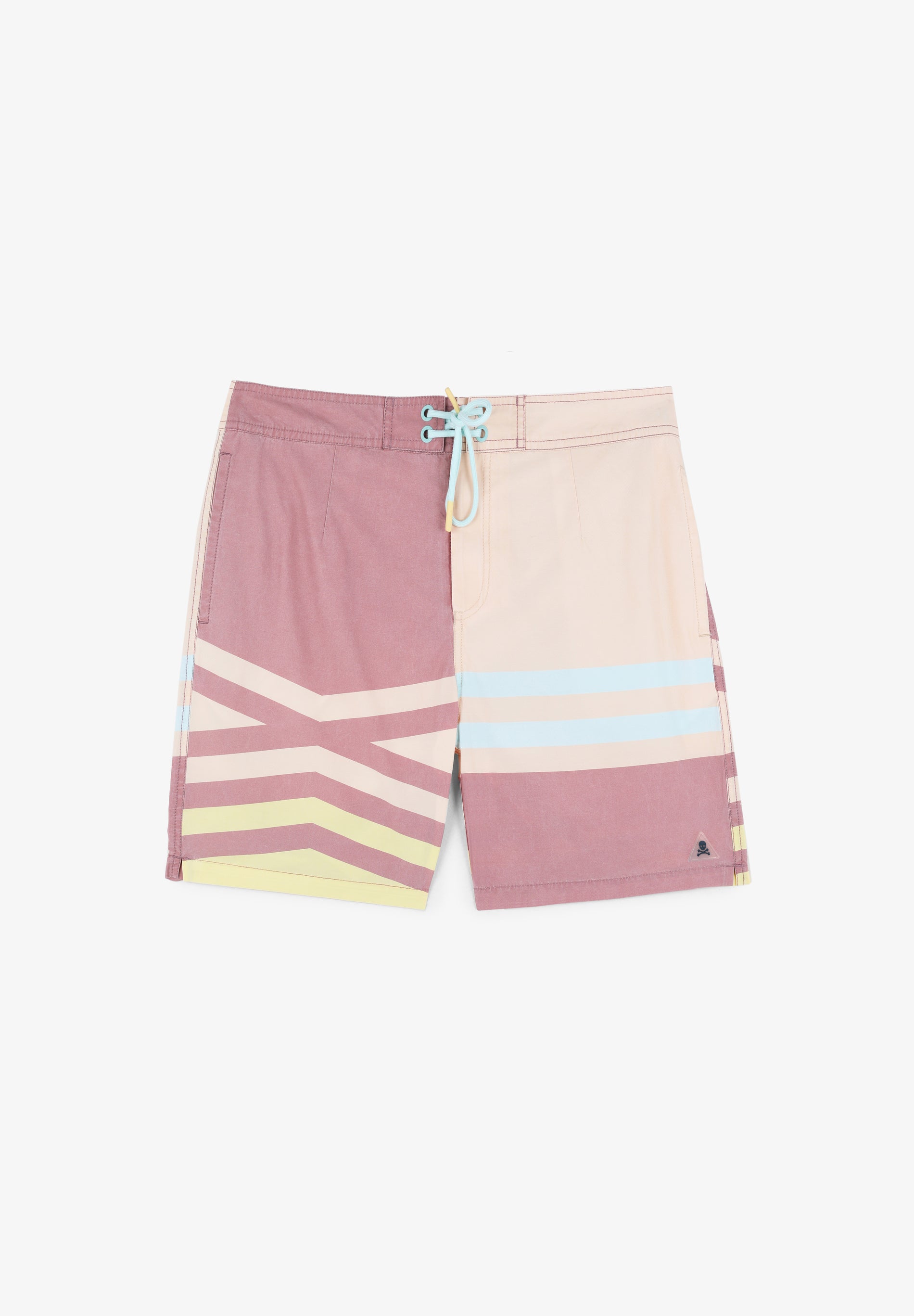CONTRAST STRIPED SWIMMING TRUNKS