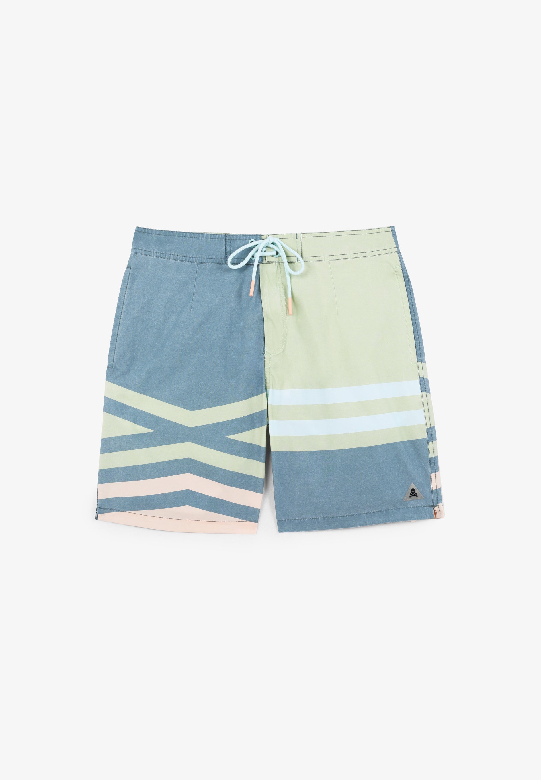 CONTRAST STRIPED SWIMMING TRUNKS