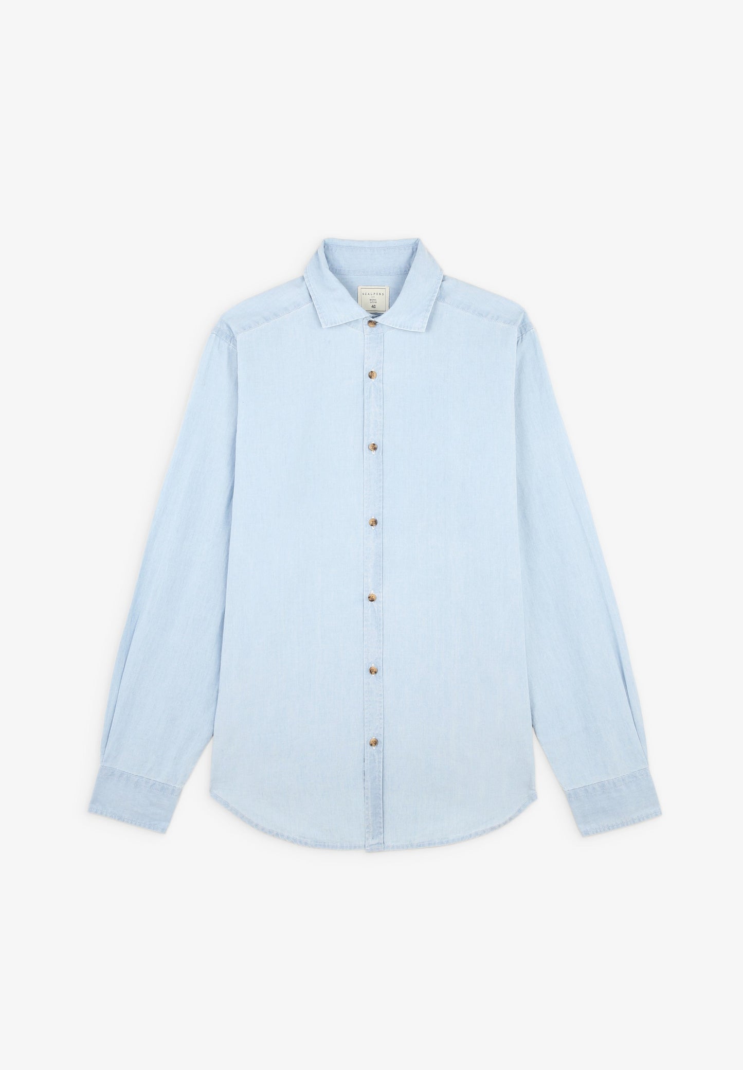 CONTRAST DENIM SHIRT WITH BUTTONS