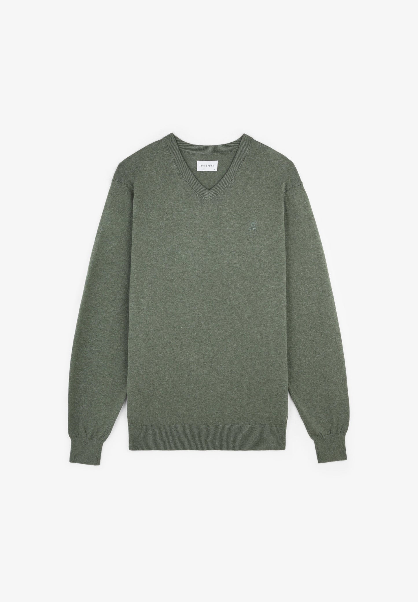 V-NECK SWEATER WITH SKULL