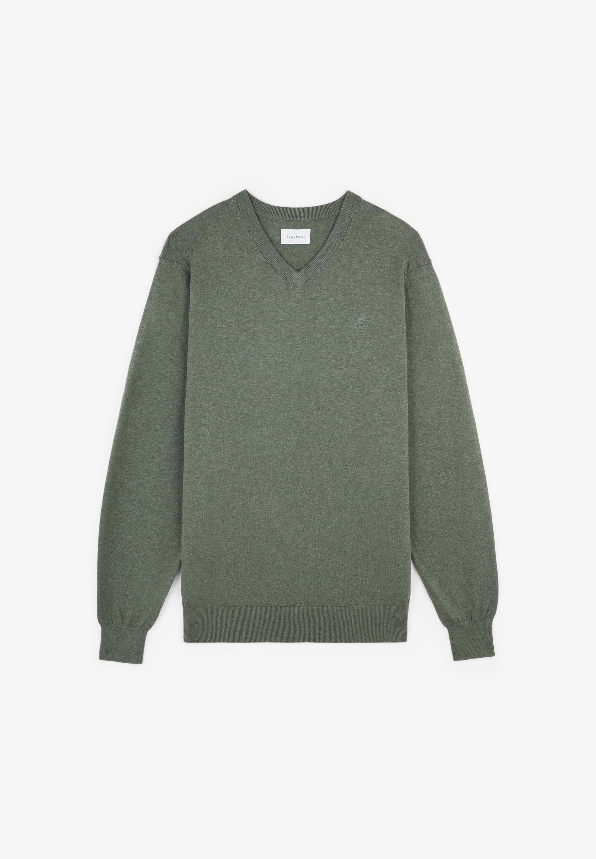 V-NECK SWEATER WITH SKULL