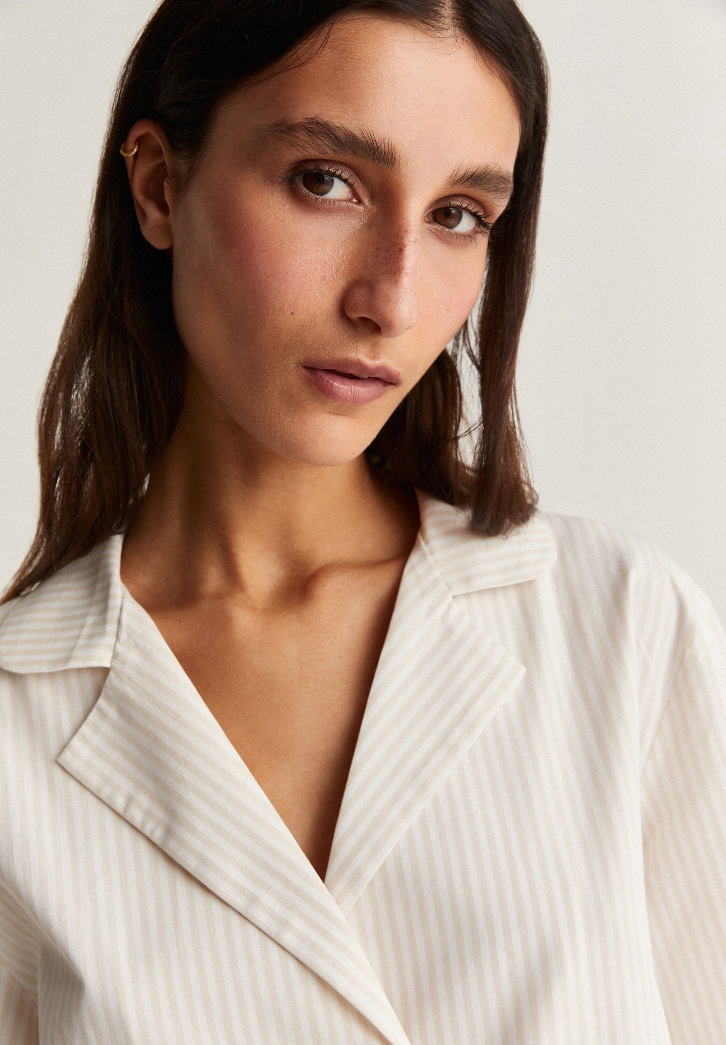 STRIPED PYJAMAS WITH TIE DETAIL