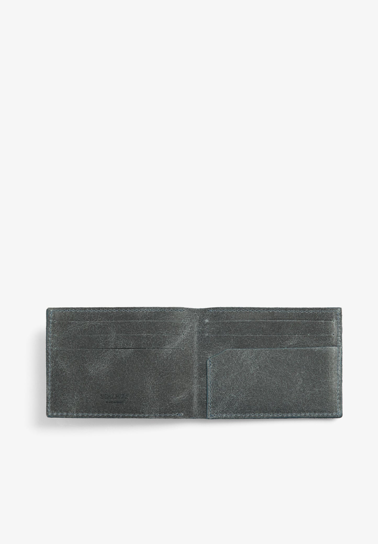 LEATHER WALLET WITH ENGRAVED SKULL