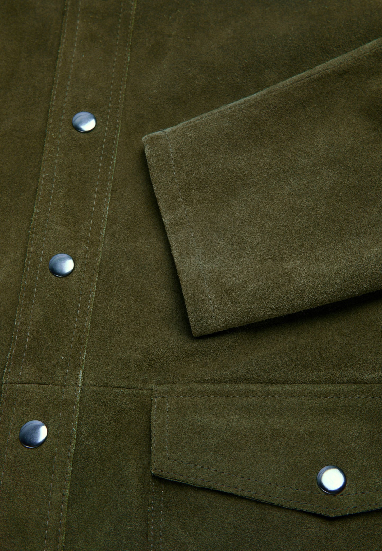 SUEDE JACKET WITH FLAP POCKETS