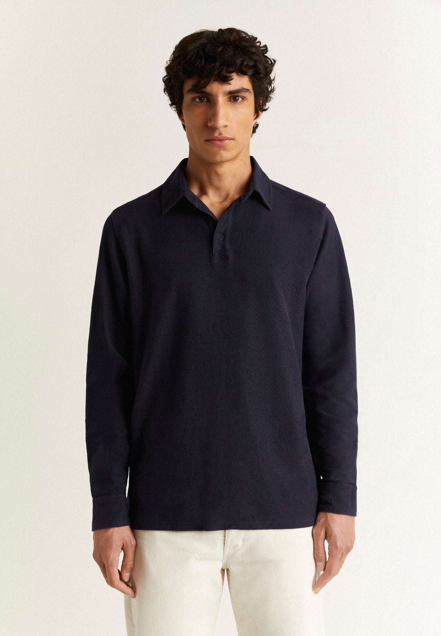 LONG SLEEVE COTTON POLO SHIRT