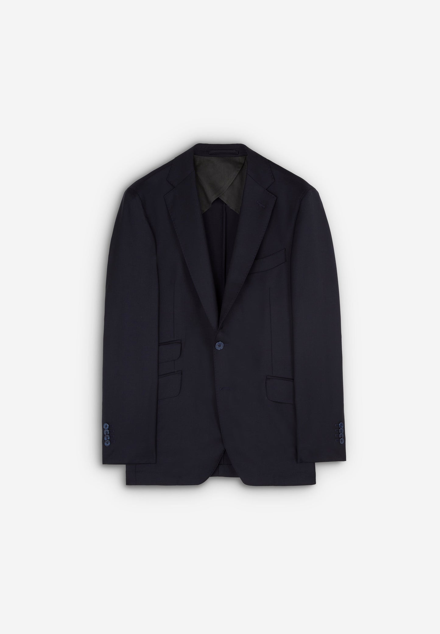 NAVY BLUE WOOL TEXTURED SUIT