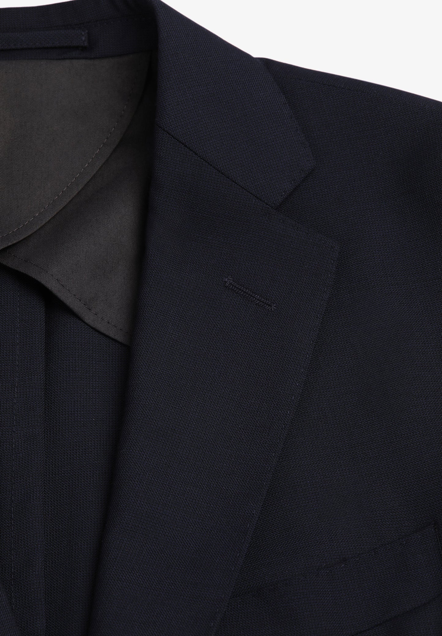 NAVY BLUE WOOL TEXTURED SUIT