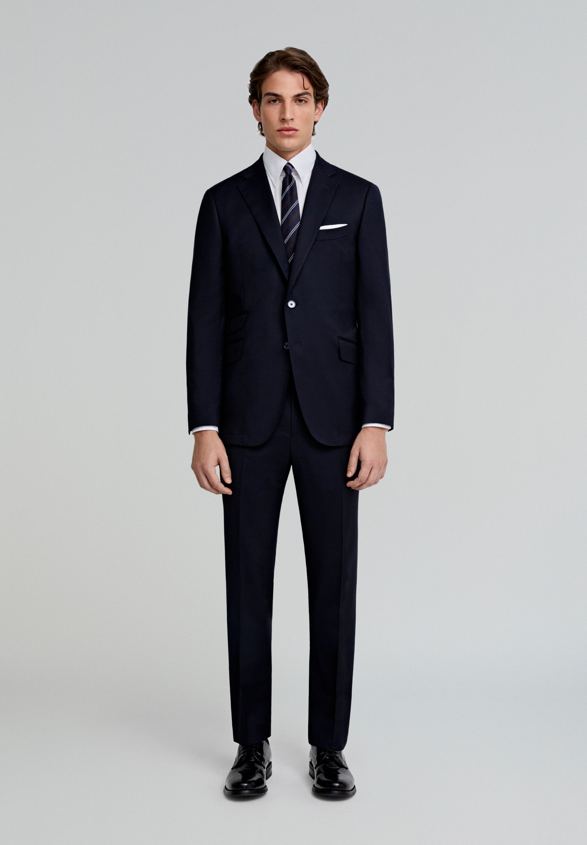 COSTUME EN LAINE BLEU MARINE