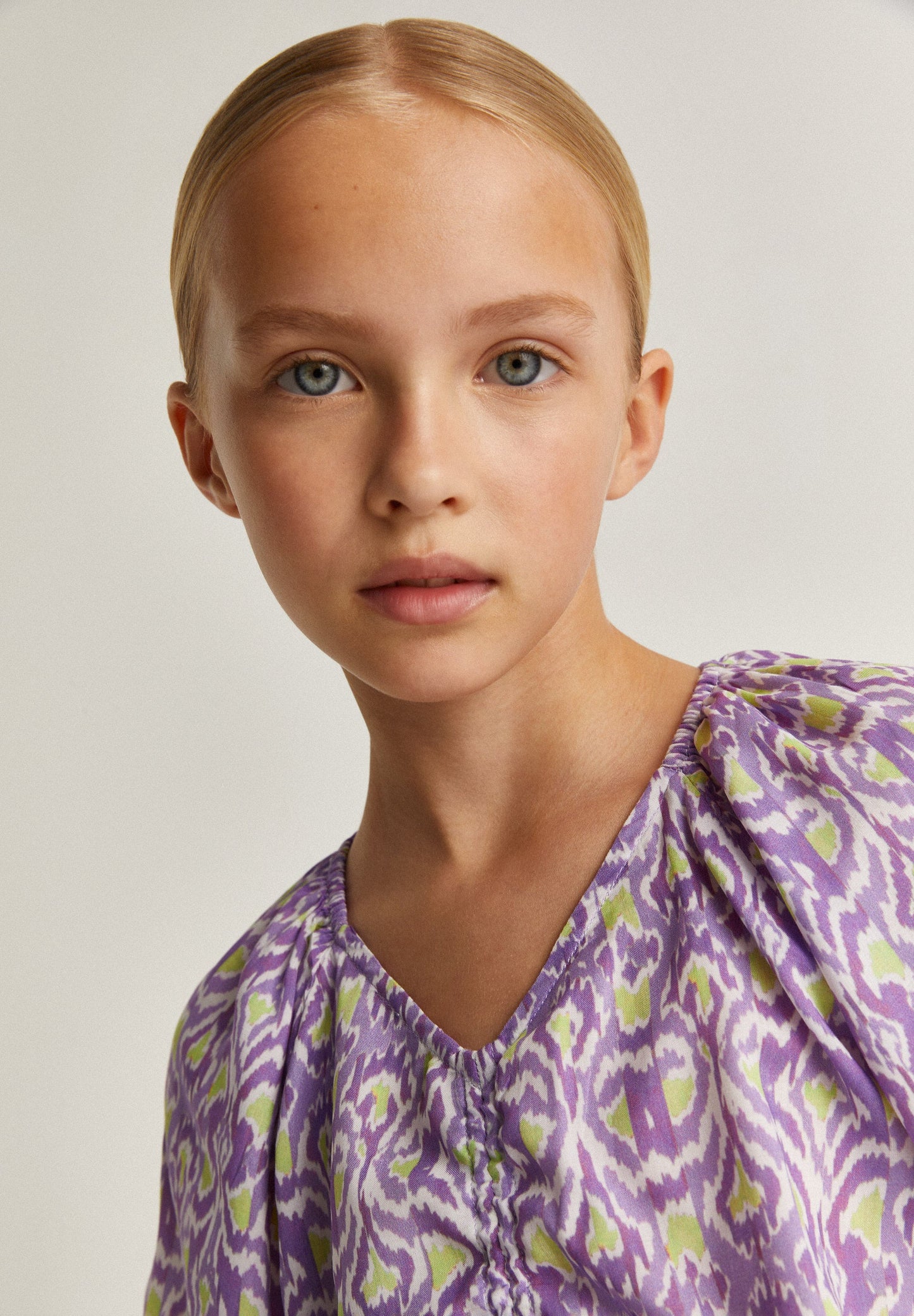 GATHERED IKAT BLOUSE