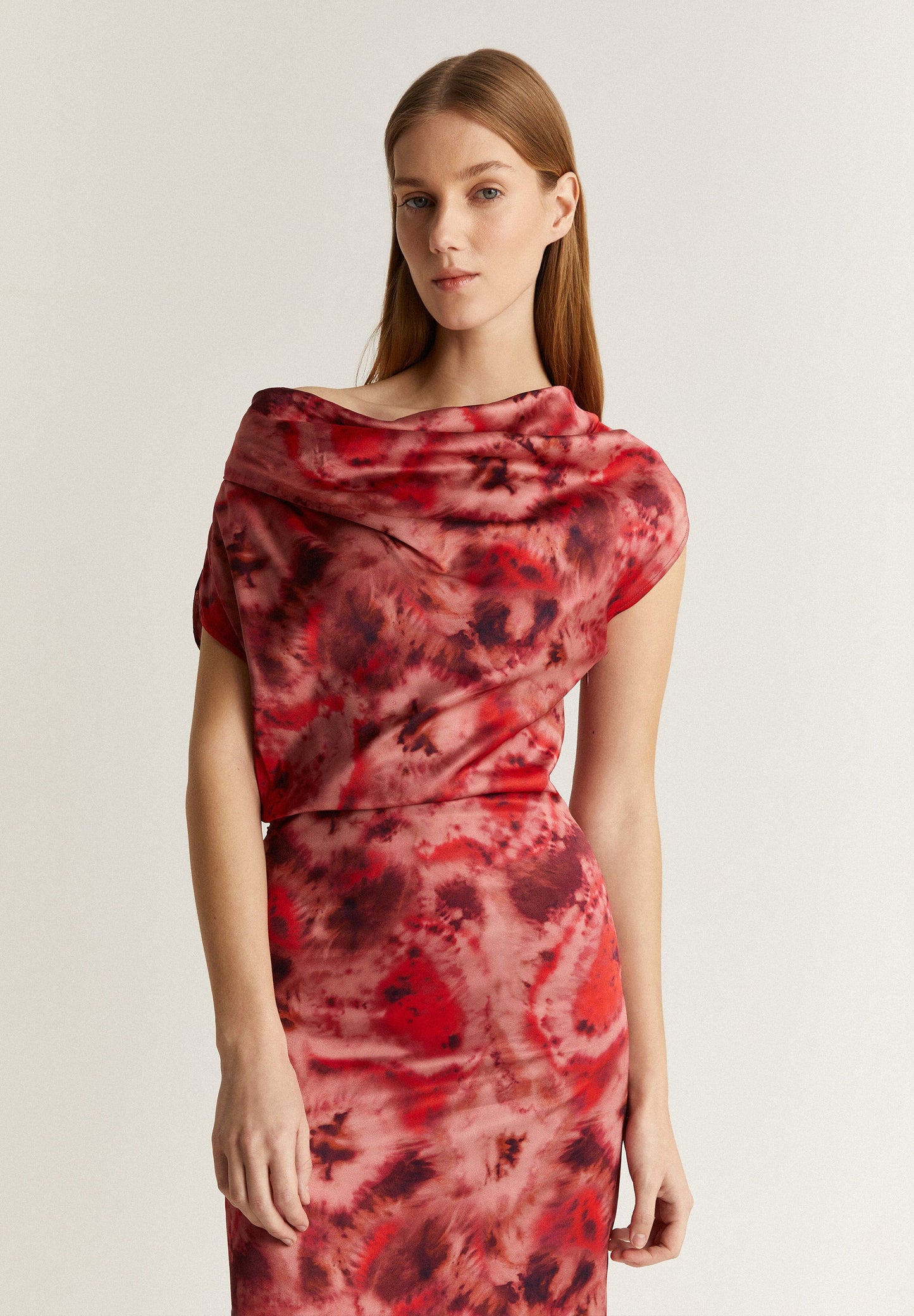 FLOWING TIE DYE MIDI DRESS