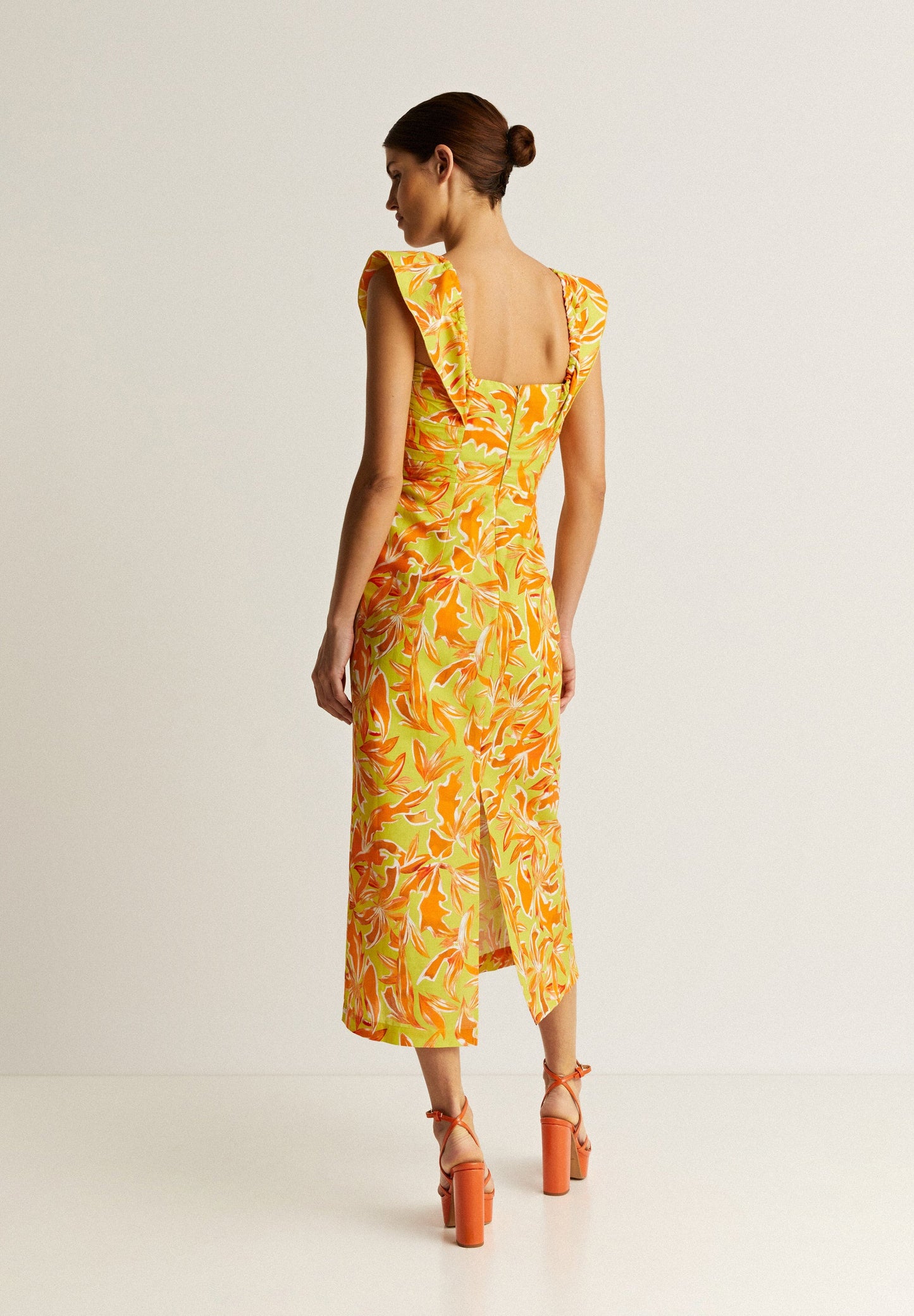 STRAPLESS LINEN DRESS