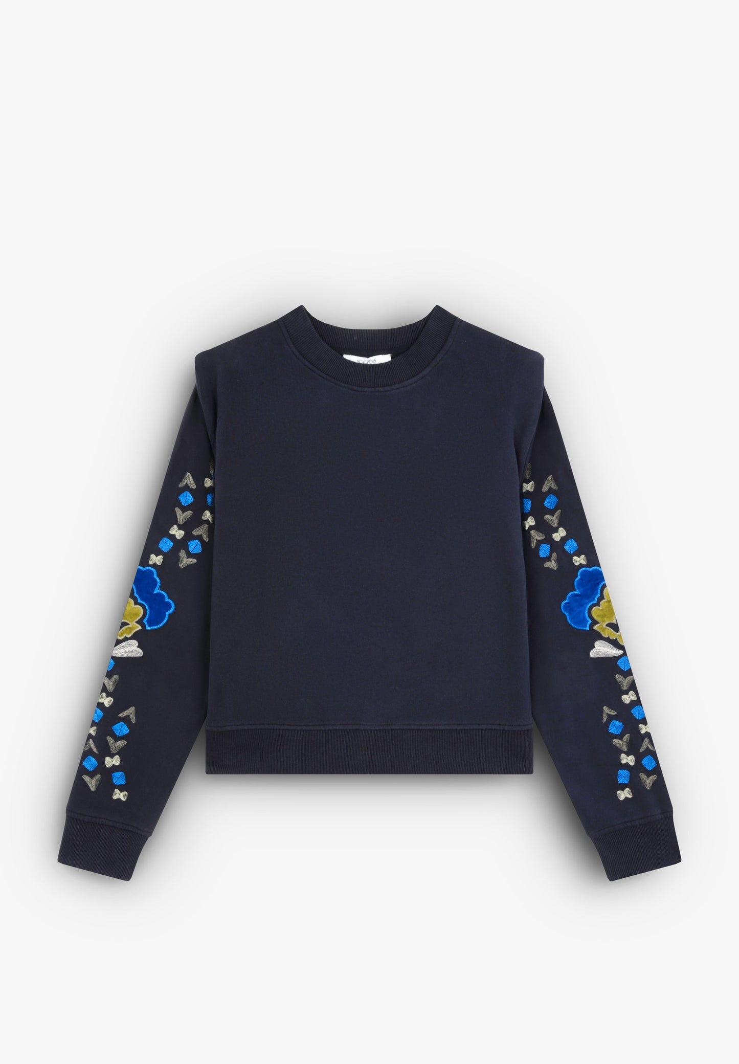 FLOWER EMB SWEATER