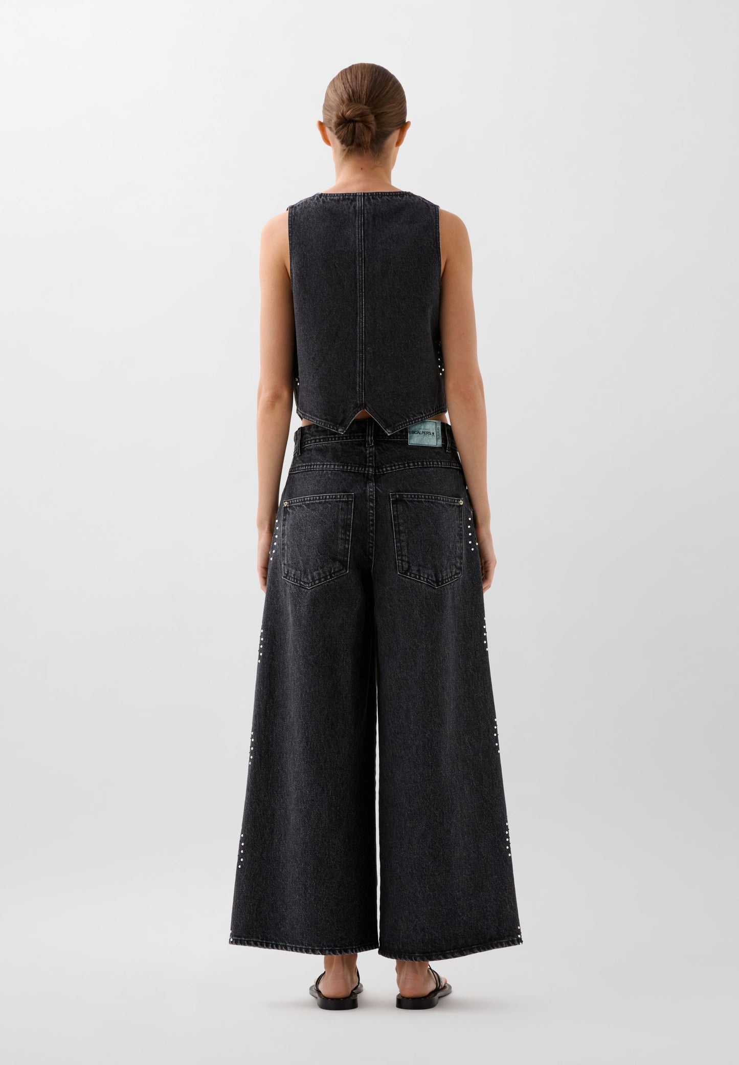 STUDS WAWES DENIM PANT