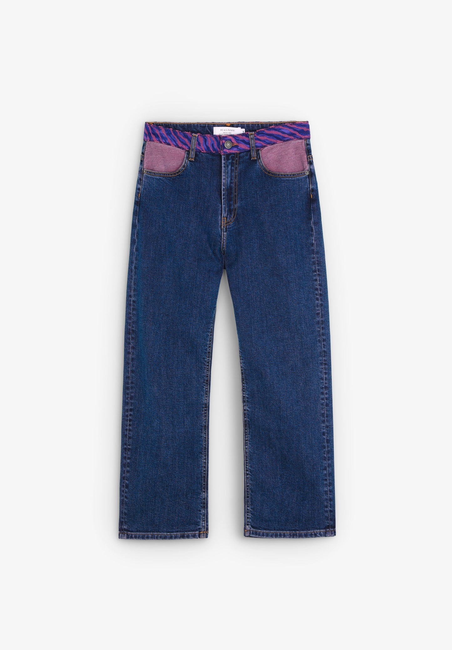 ANKLE FLARE ANIMAL PRINT JEANS