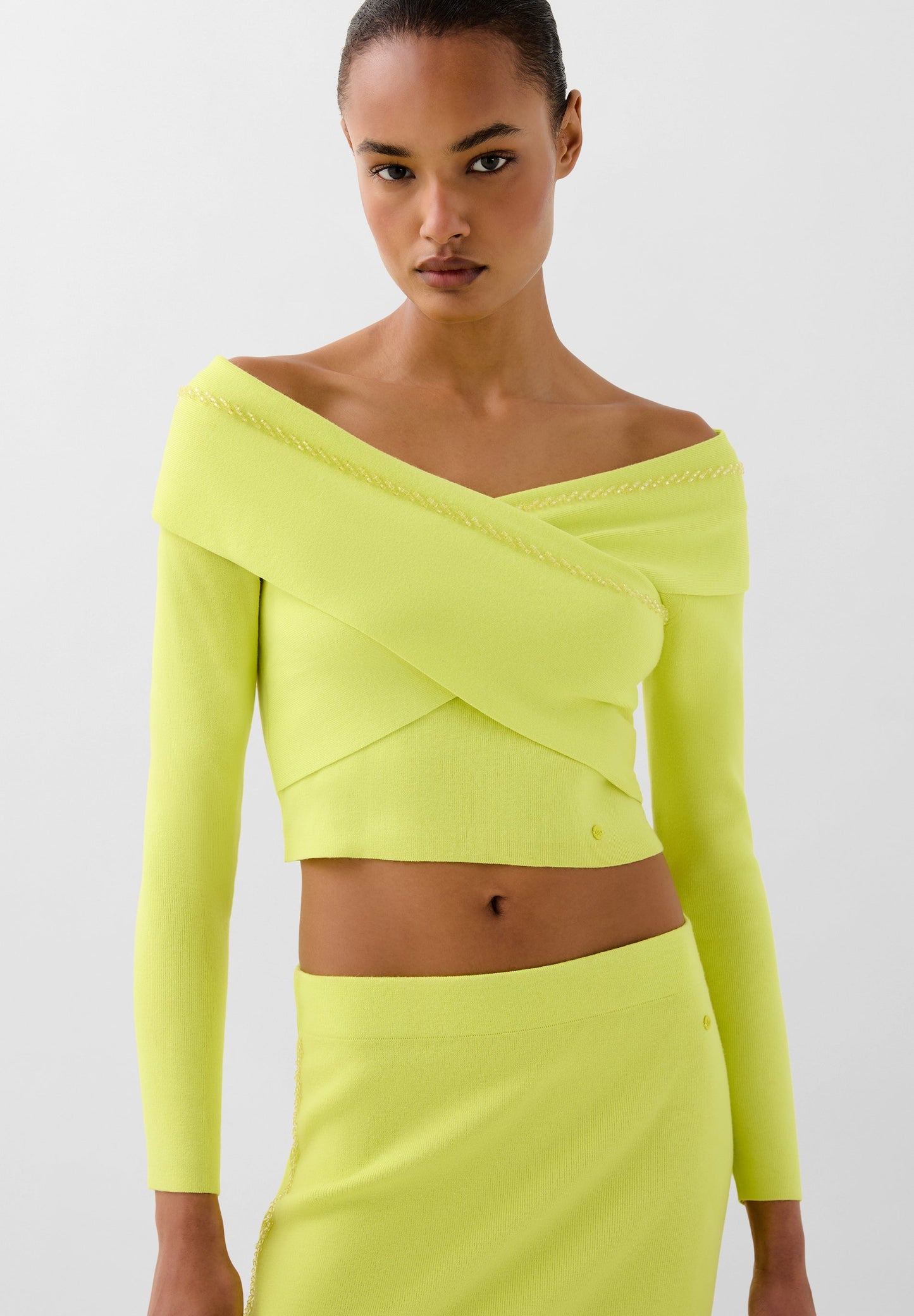 NEON DOUBLE-BREASTED SWEATER