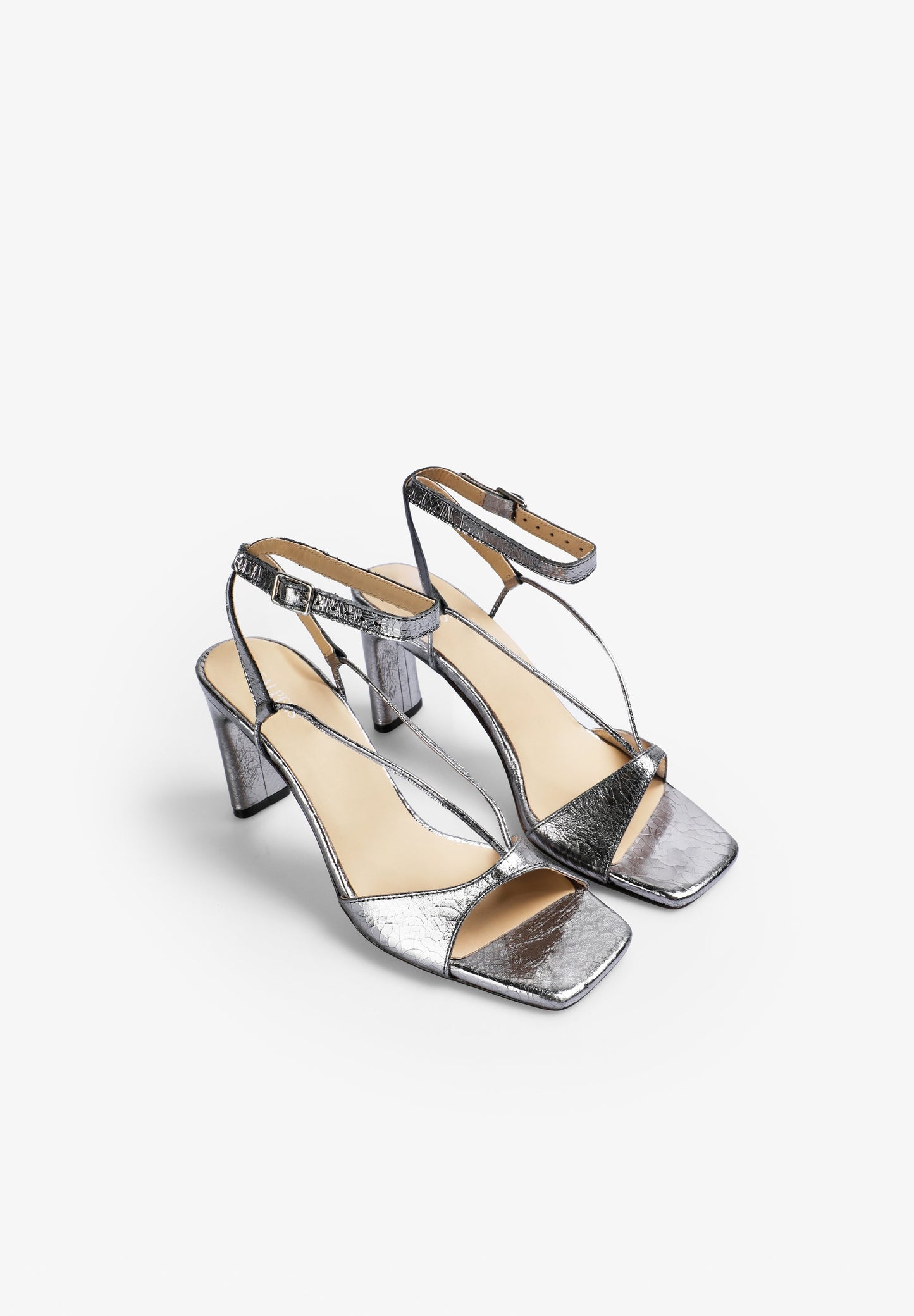 METALLIC HEELED SANDALS