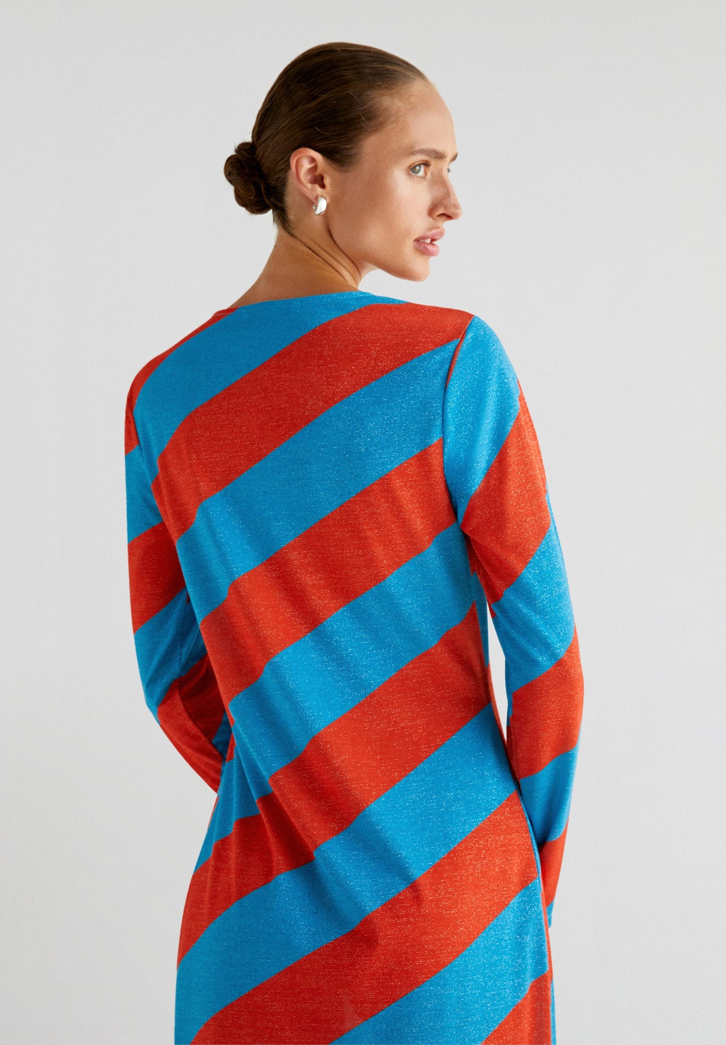 JERSEY LUREX STRIPES DRESS