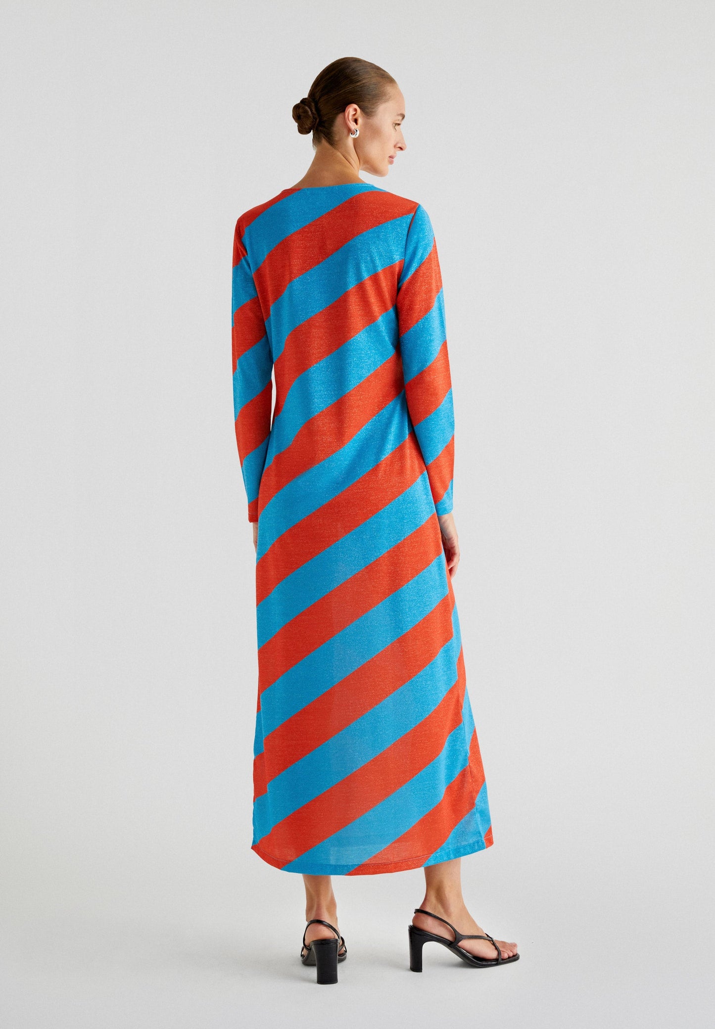 JERSEY LUREX STRIPES DRESS