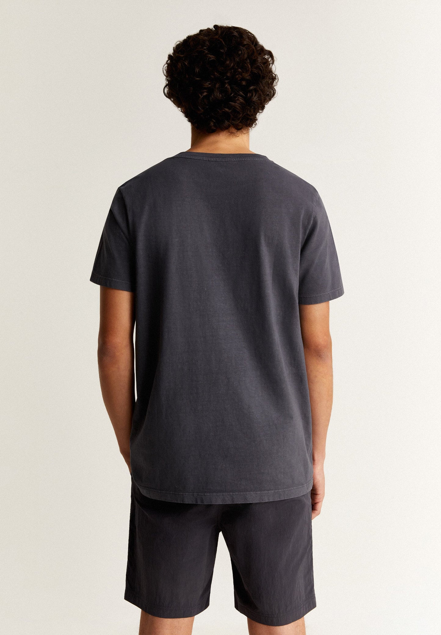 FADED EFFECT T-SHIRT WITH FRONT PRINT