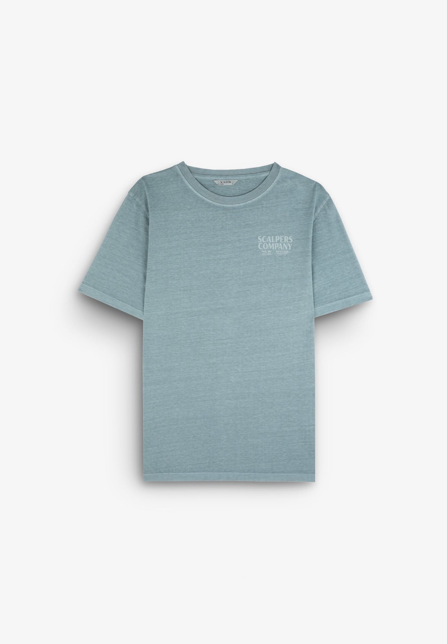 FADED EFFECT T-SHIRT WITH LOGO PRINT