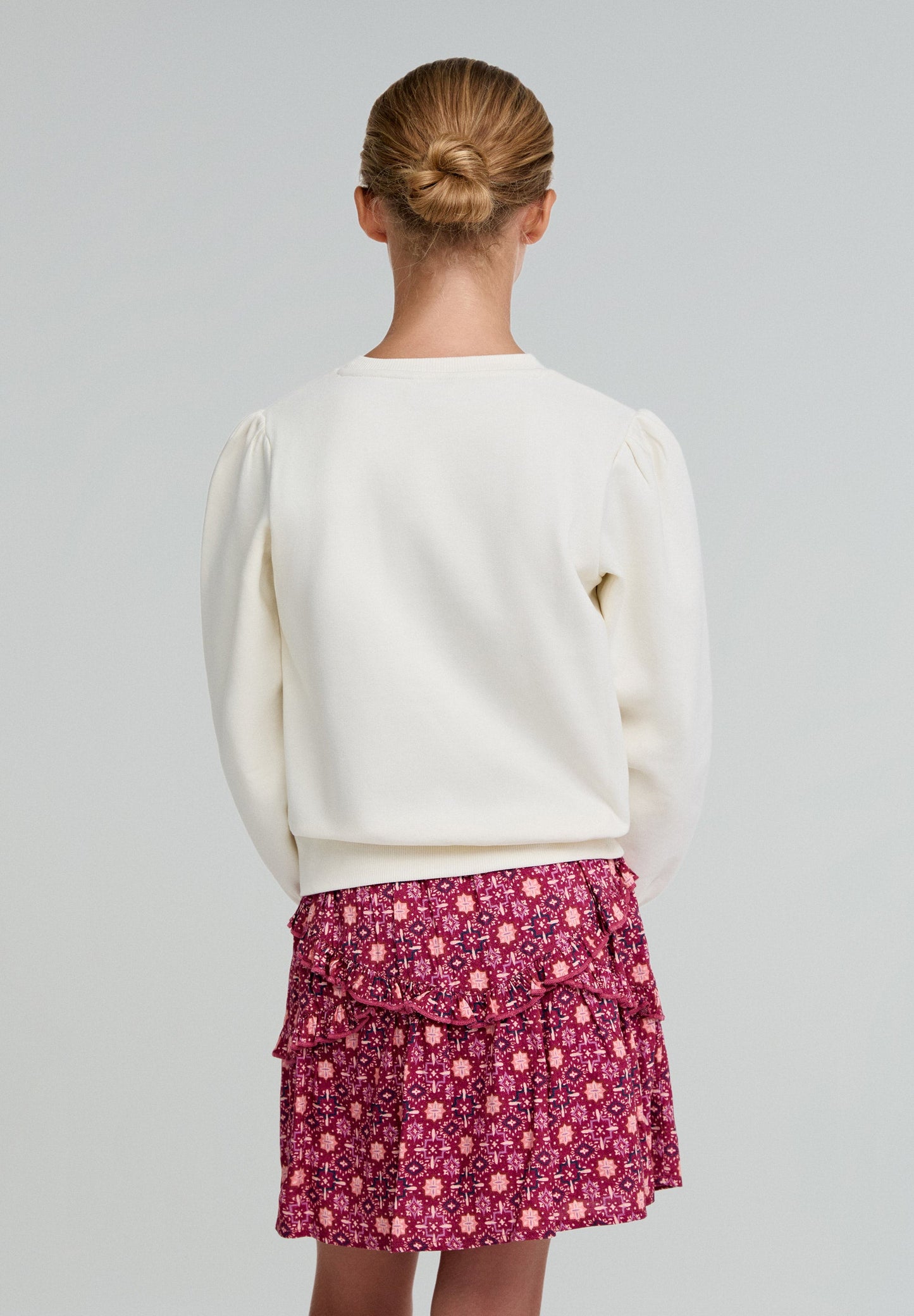 GATHERED SKULL SWEATSHIRT