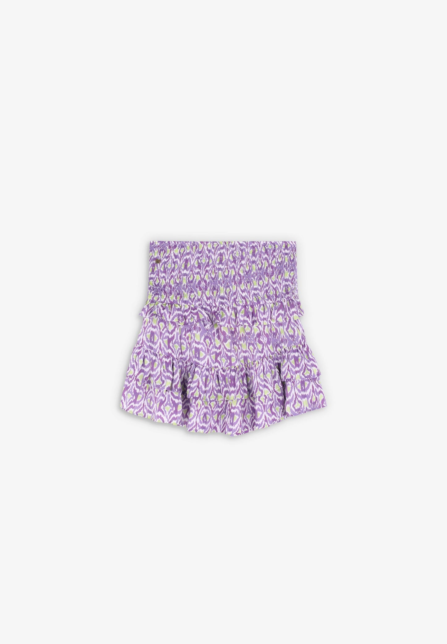 IKAT MINI SKIRT WITH RUFFLES