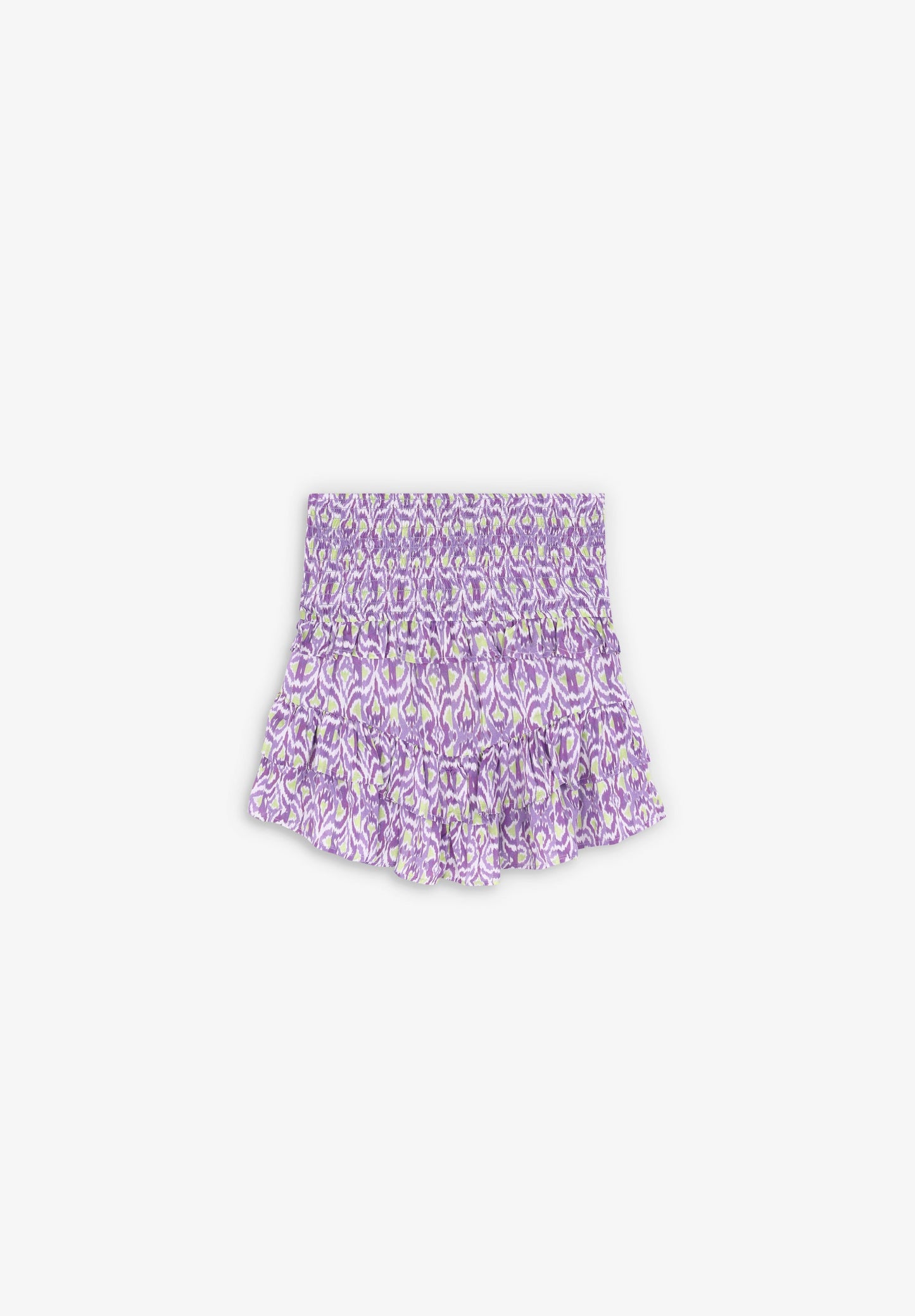 IKAT MINI SKIRT WITH RUFFLES