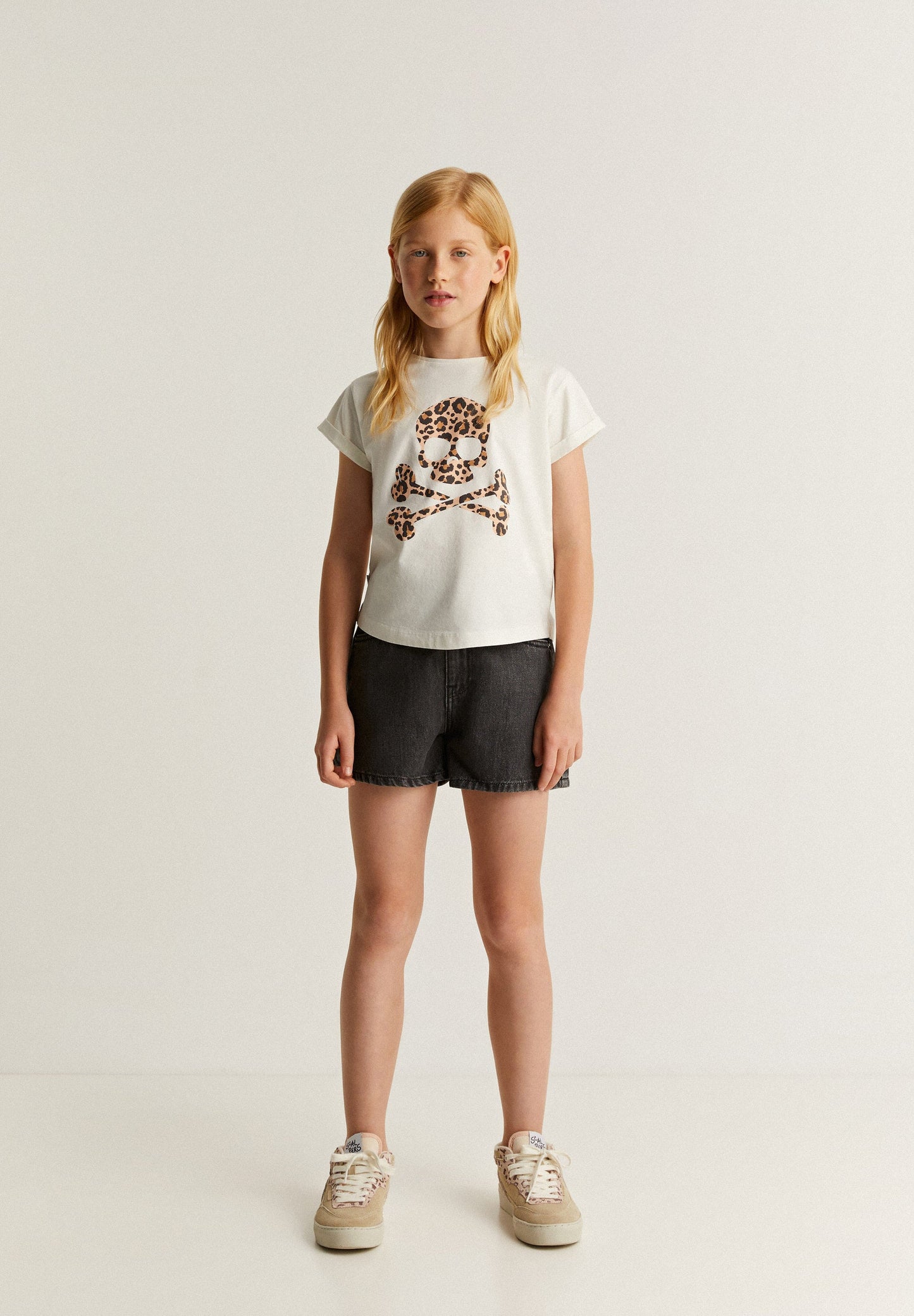 ANIMAL PRINT SKULL T-SHIRT