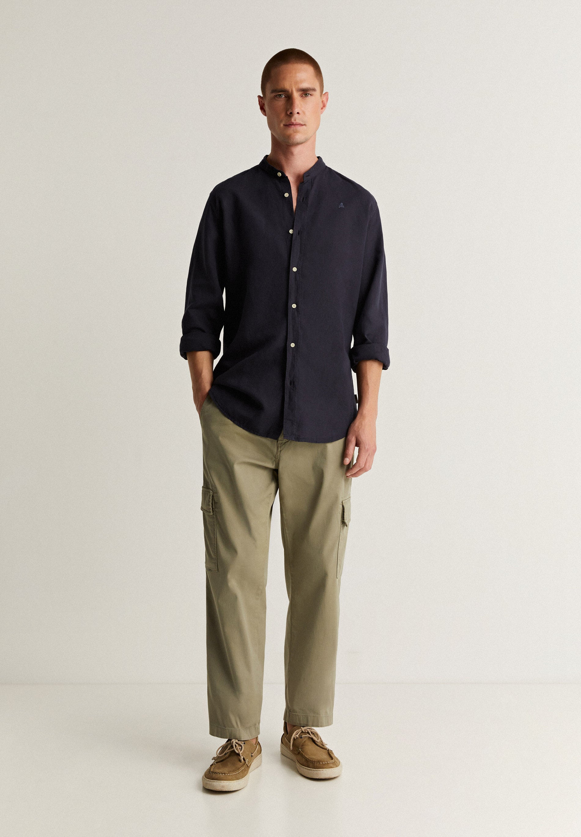 STRAIGHT CARGO TROUSERS WITH POCKETS