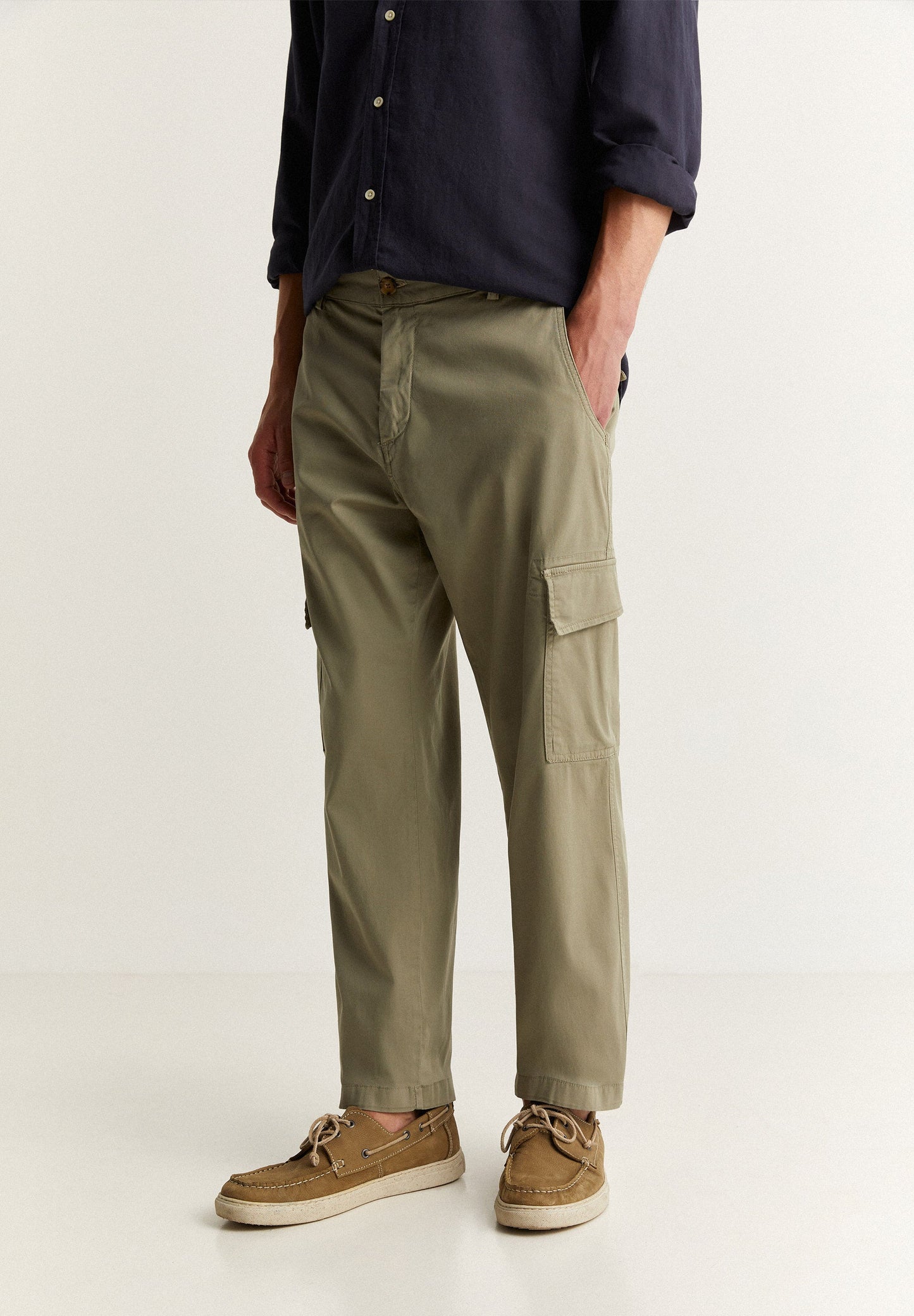 STRAIGHT CARGO TROUSERS WITH POCKETS
