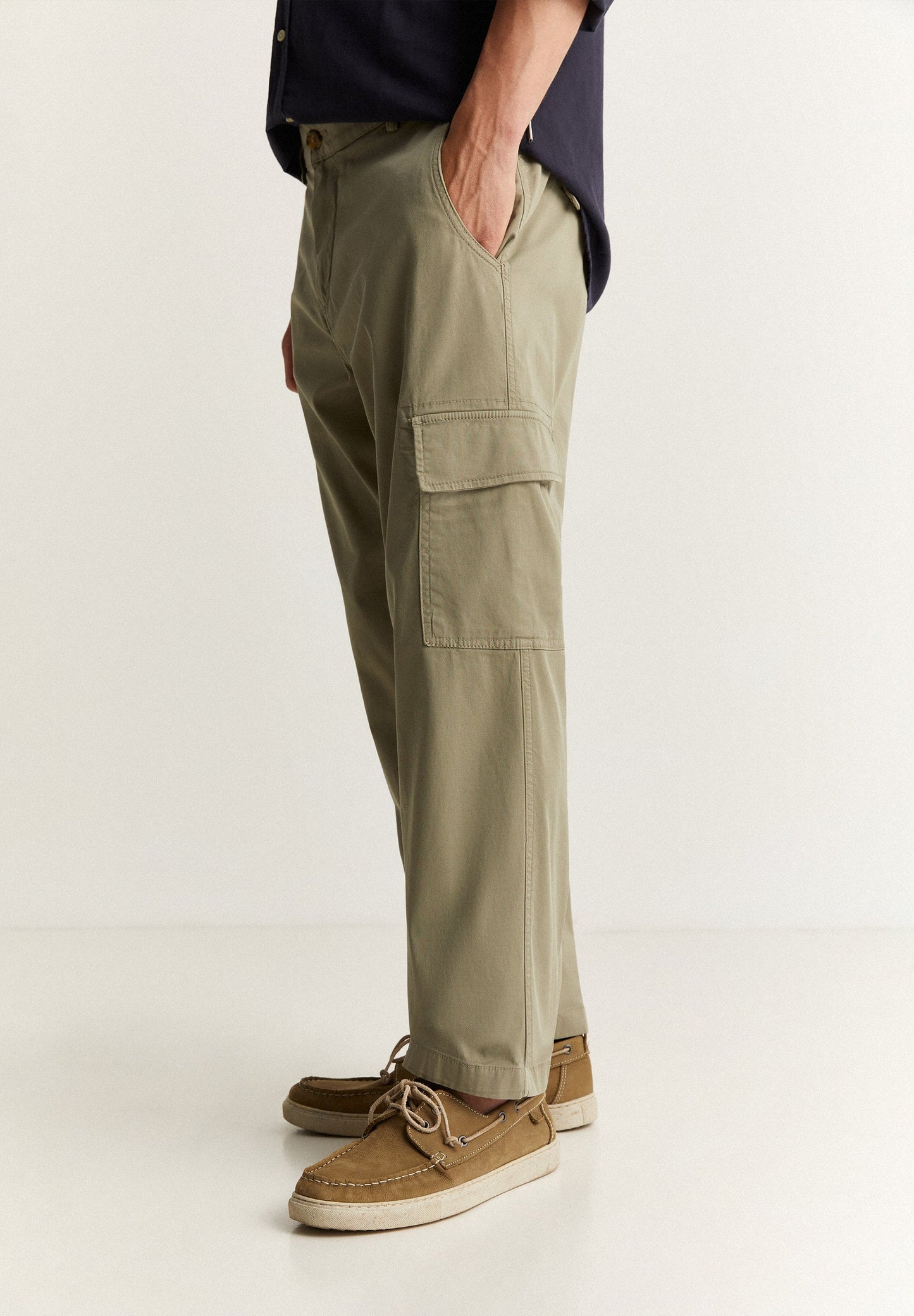 STRAIGHT CARGO TROUSERS WITH POCKETS