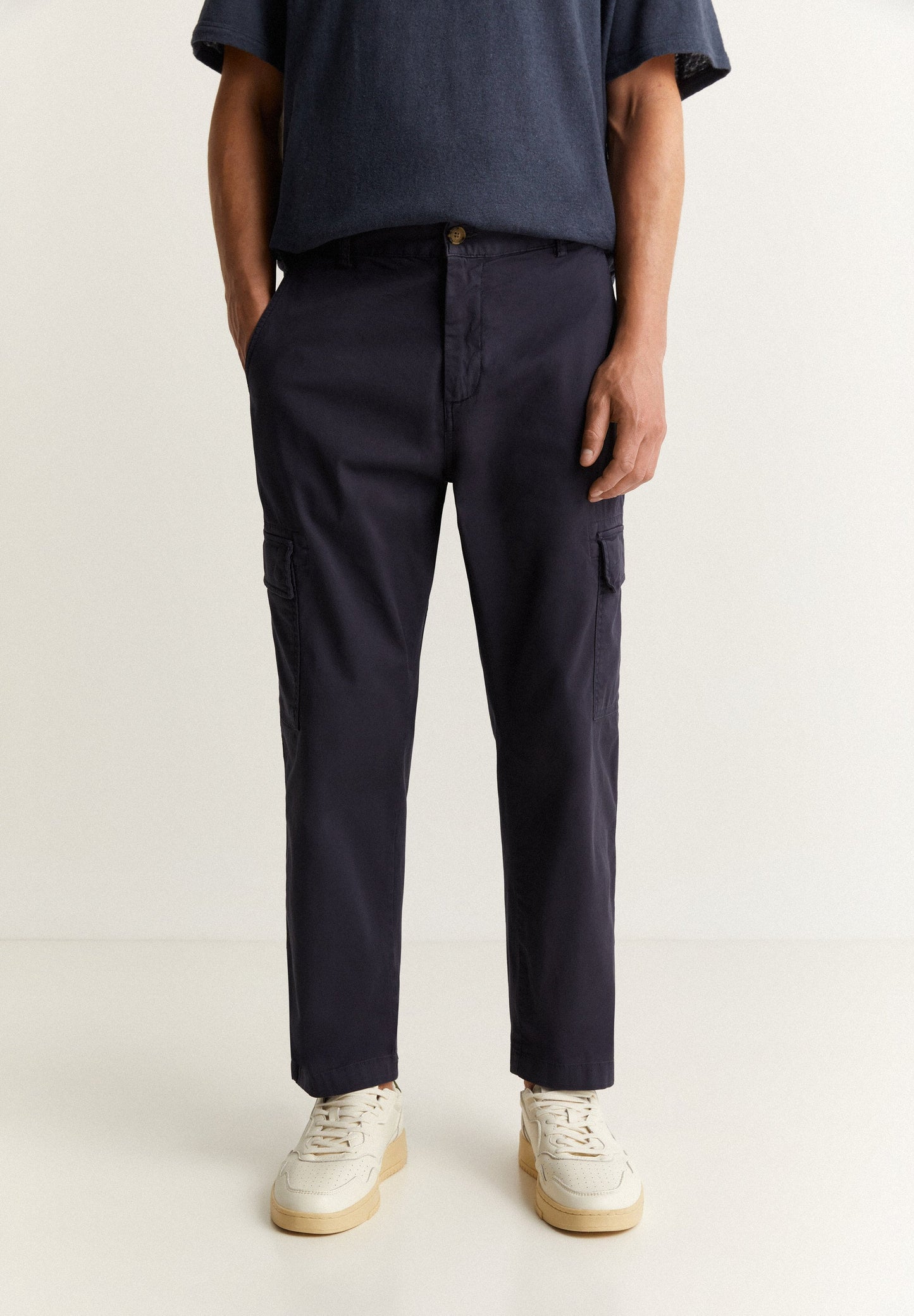 STRAIGHT CARGO TROUSERS WITH POCKETS