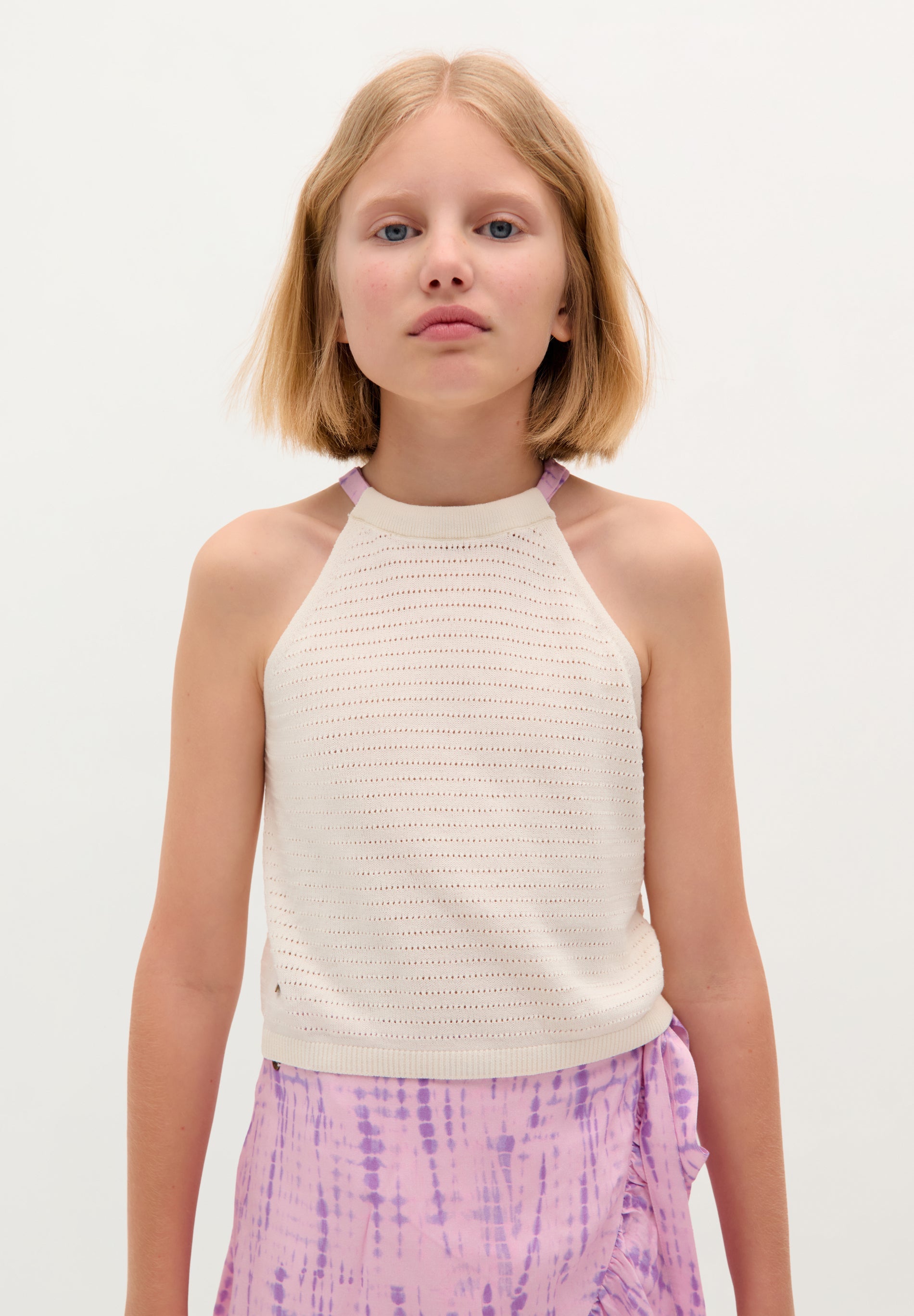 CHUNKY KNIT TOP WITH BOW