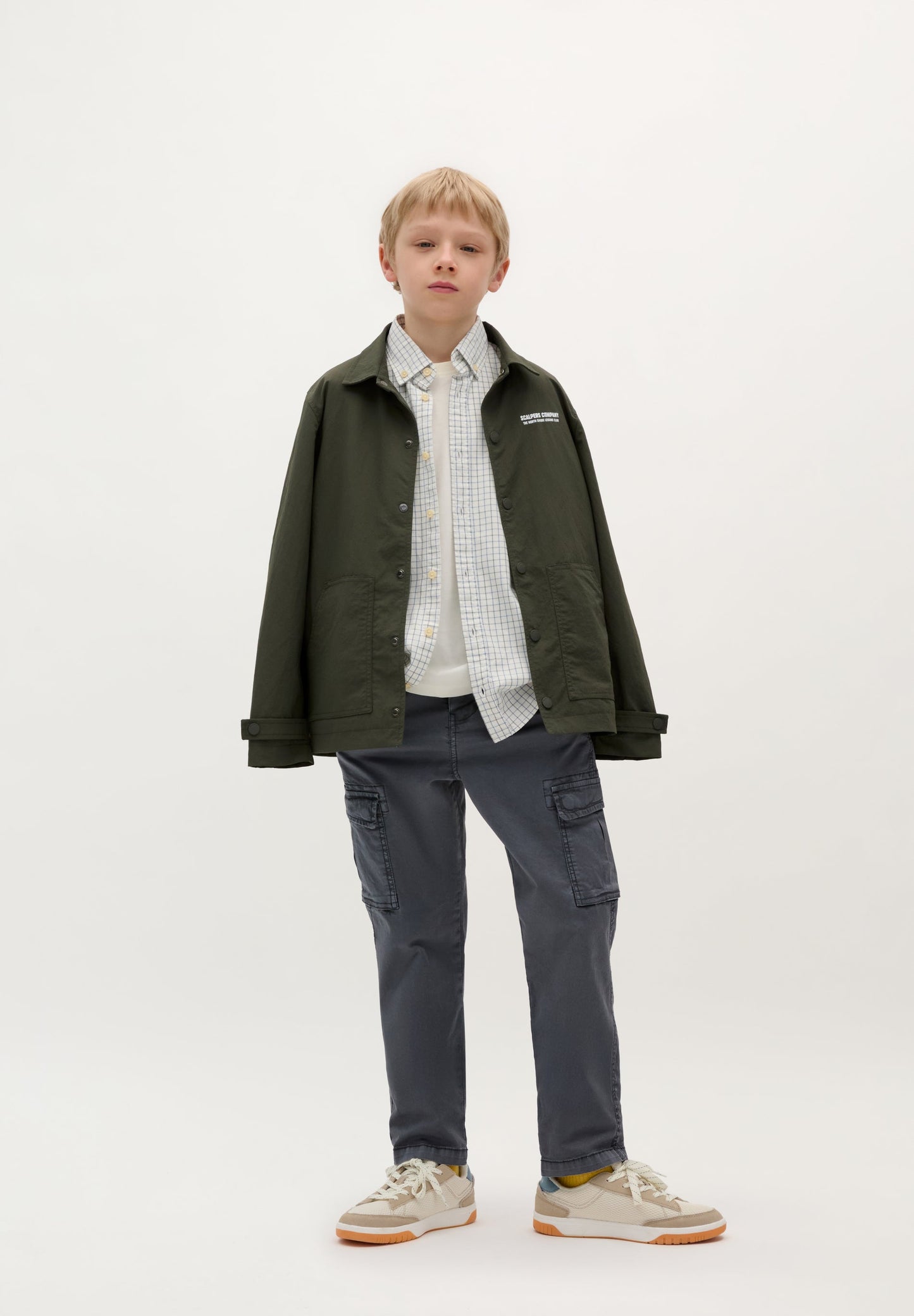 CHECK SHIRT WITH A BUTTON-DOWN COLLAR