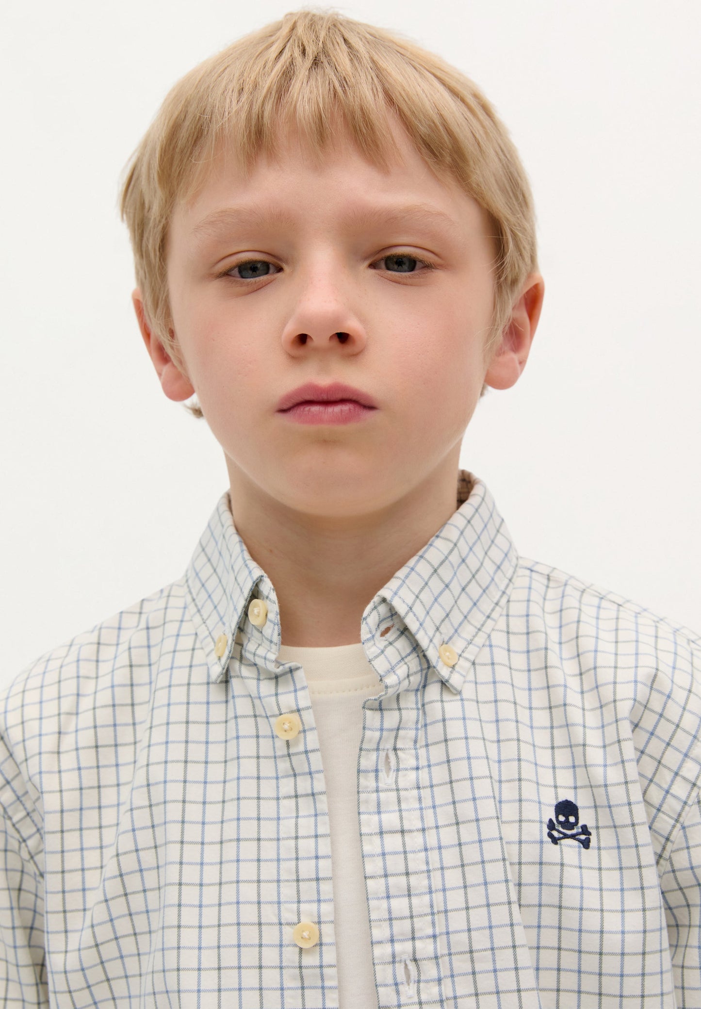 CHECK SHIRT WITH A BUTTON-DOWN COLLAR