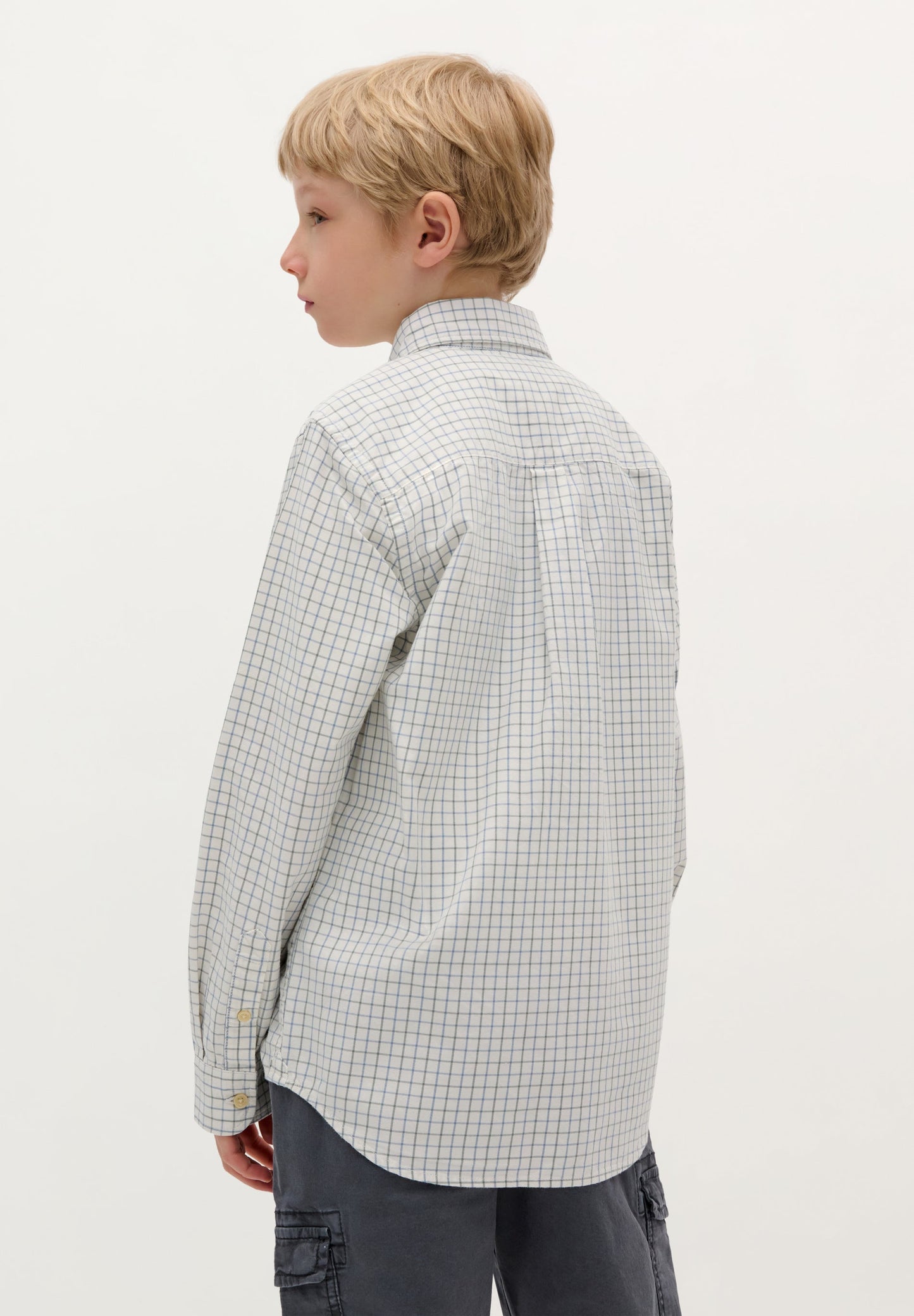 CHECK SHIRT WITH A BUTTON-DOWN COLLAR