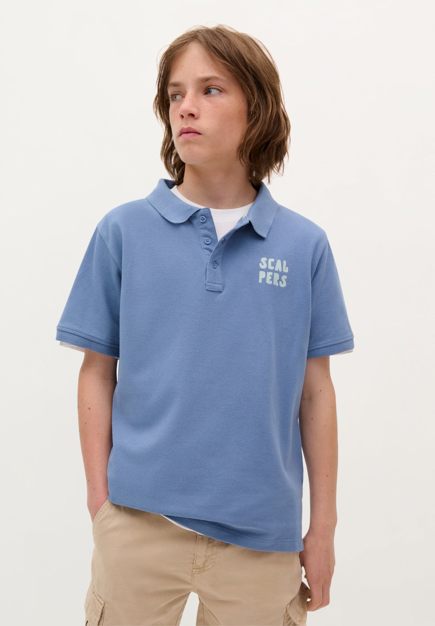 POLO SHIRT WITH SKULL BACK PRINT
