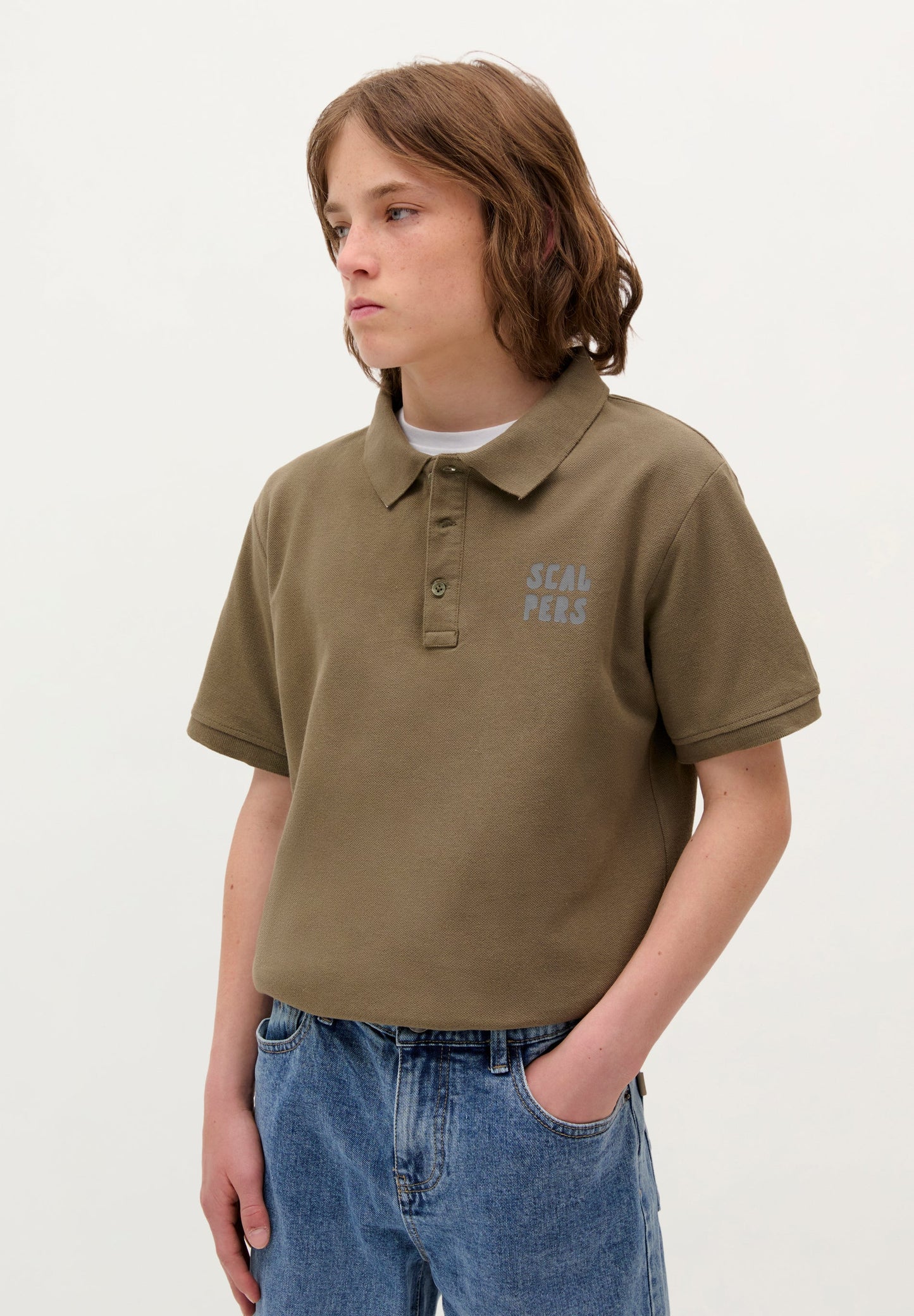 POLO SHIRT WITH SKULL BACK PRINT