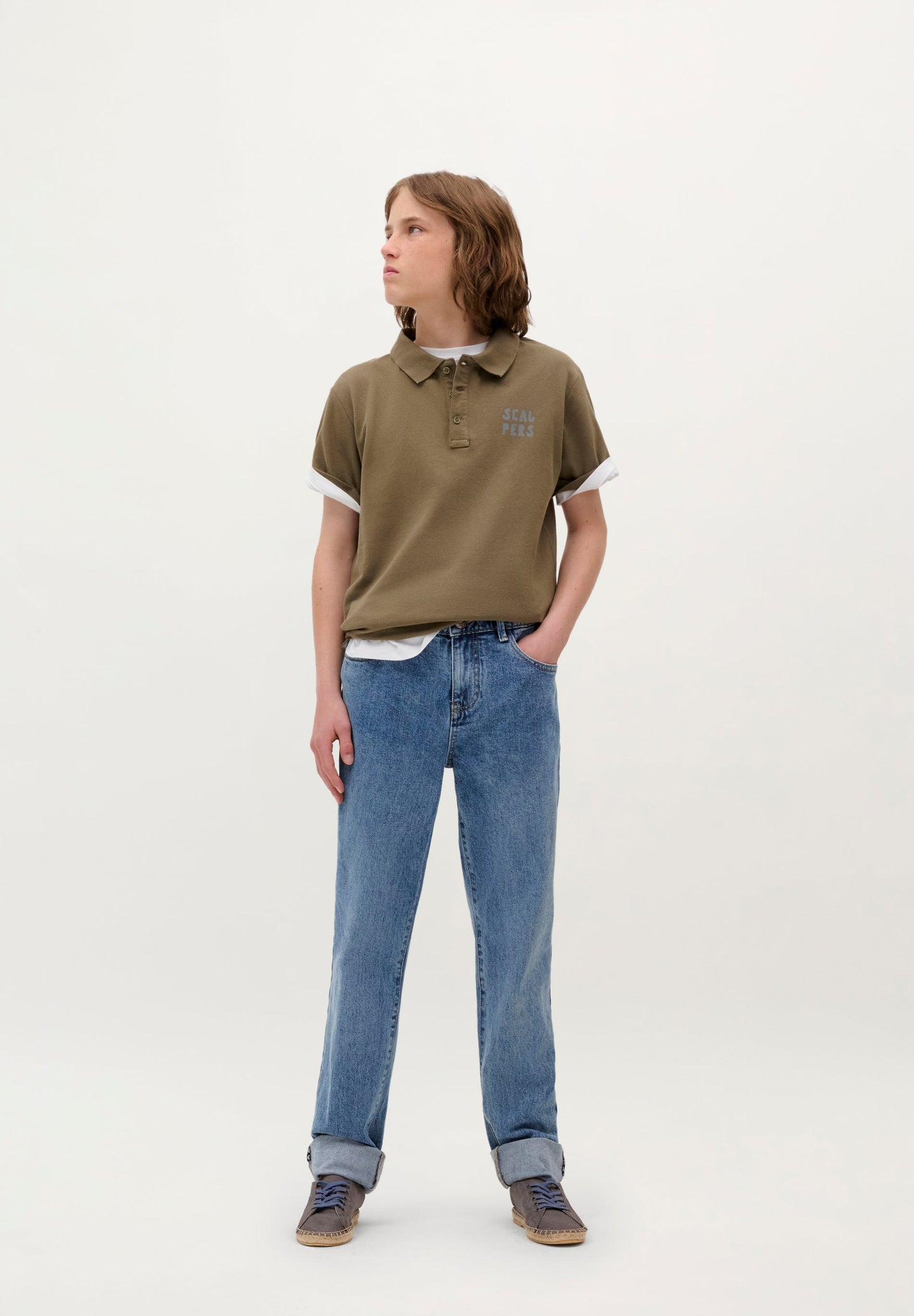 POLO SHIRT WITH SKULL BACK PRINT