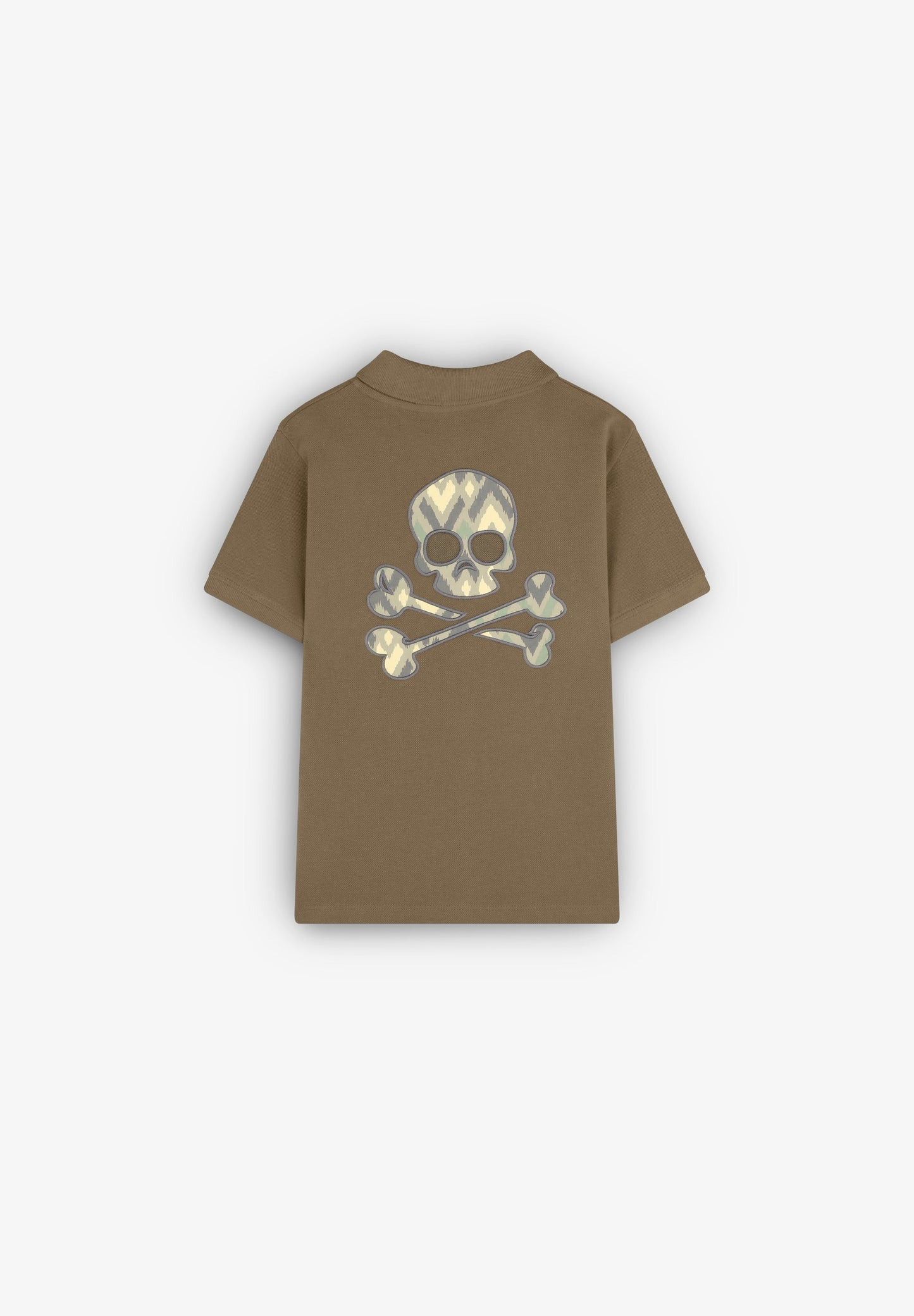 POLO SHIRT WITH SKULL BACK PRINT