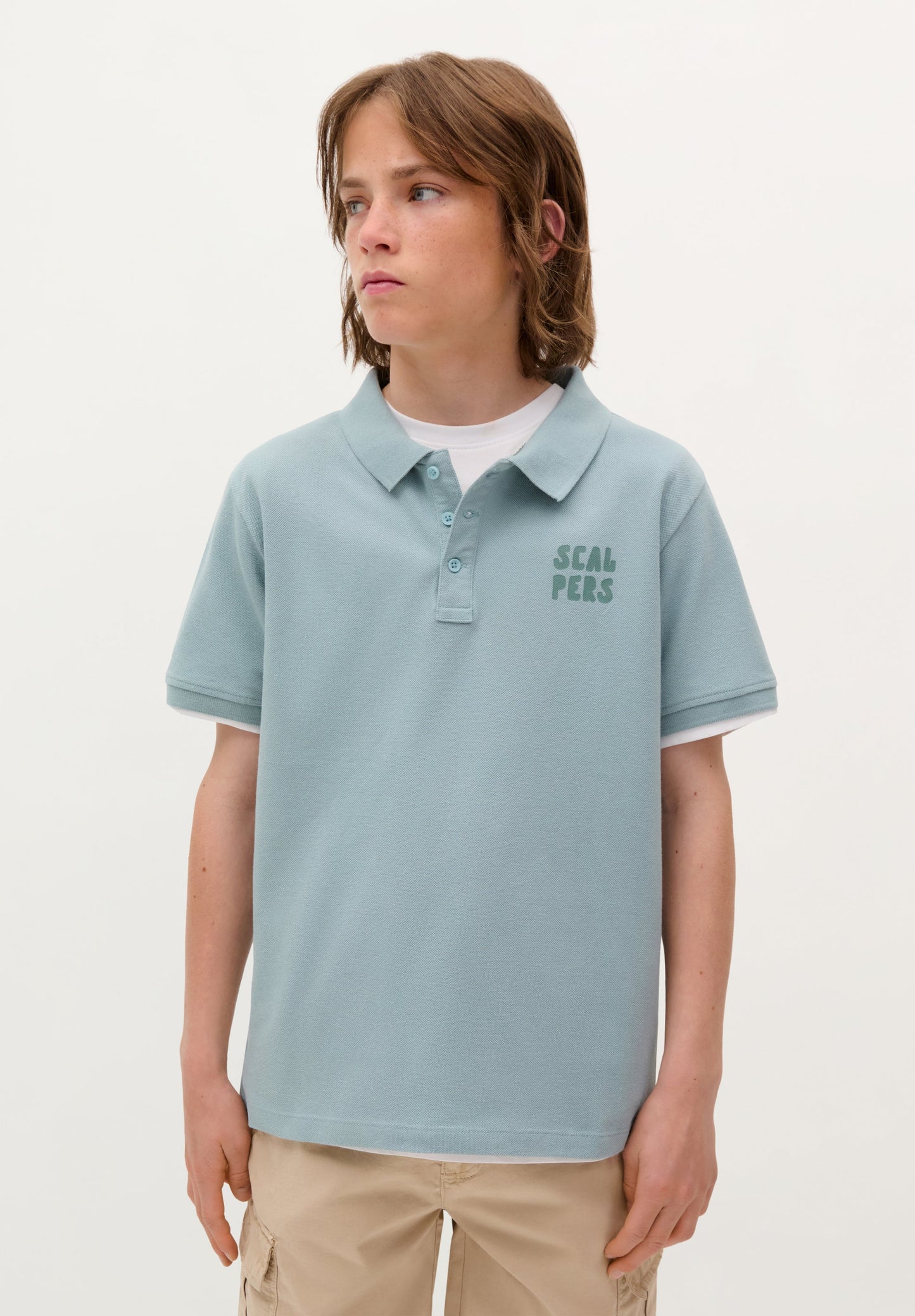 POLO SHIRT WITH SKULL BACK PRINT