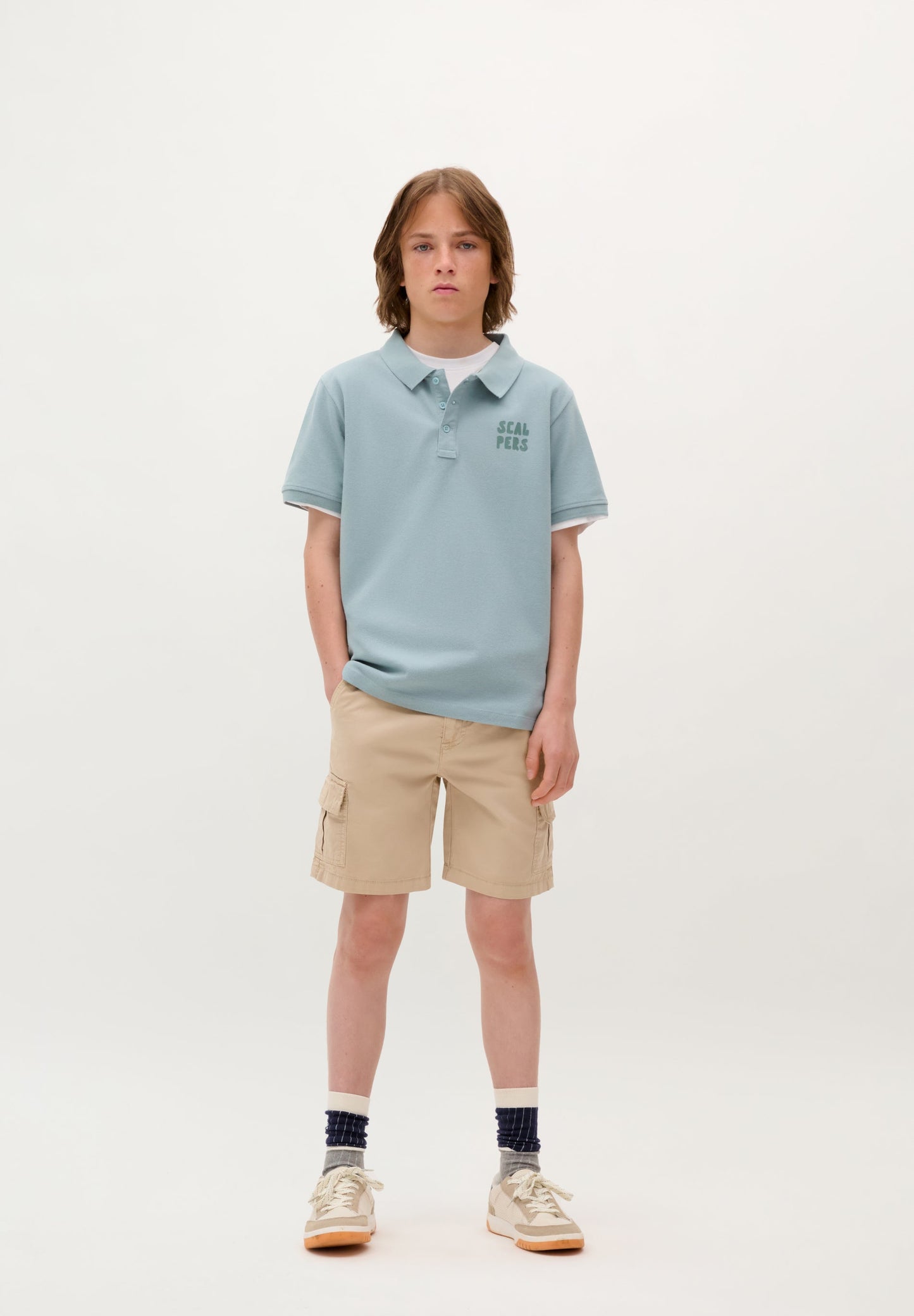 POLO SHIRT WITH SKULL BACK PRINT