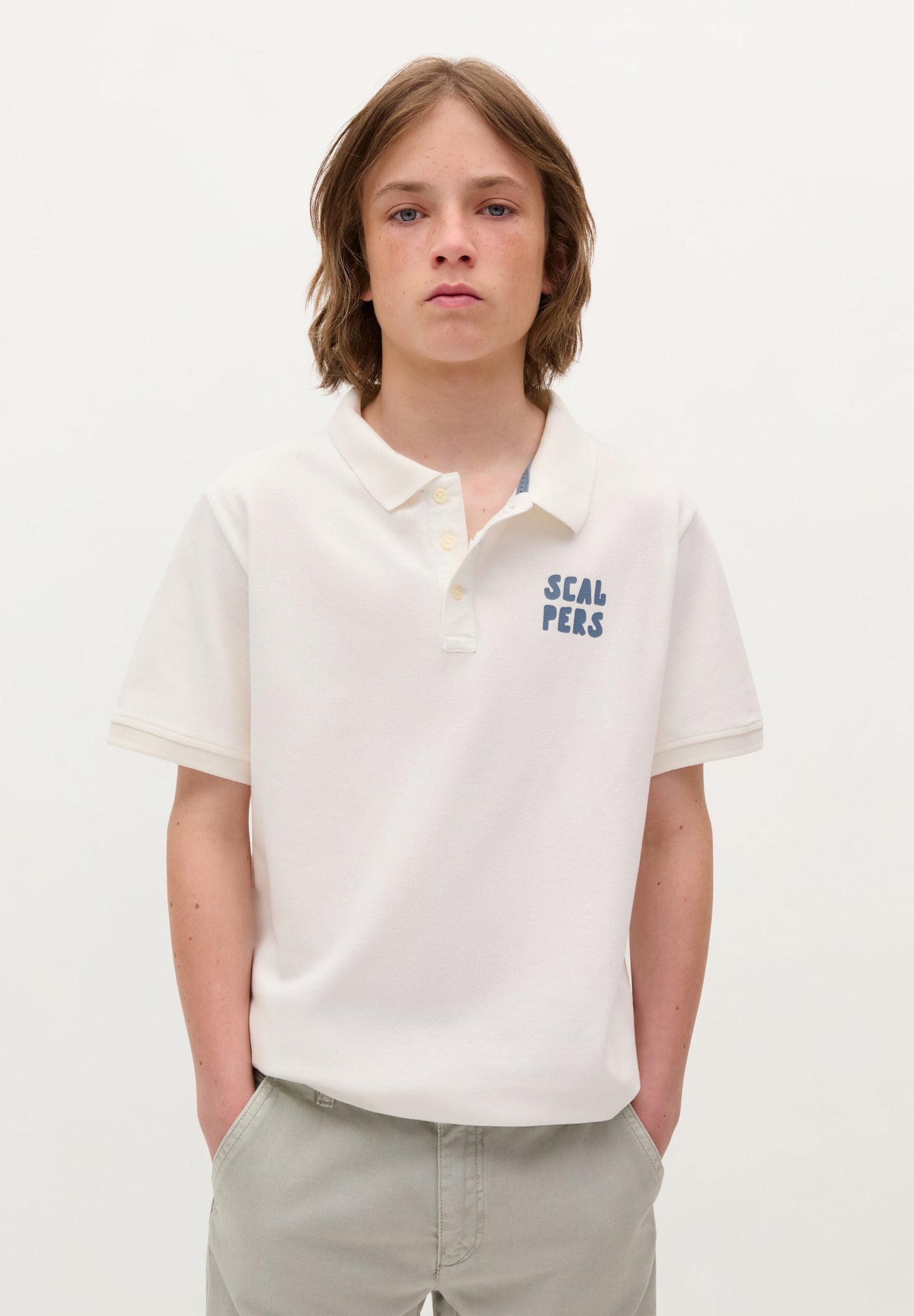 POLO SHIRT WITH SKULL BACK PRINT
